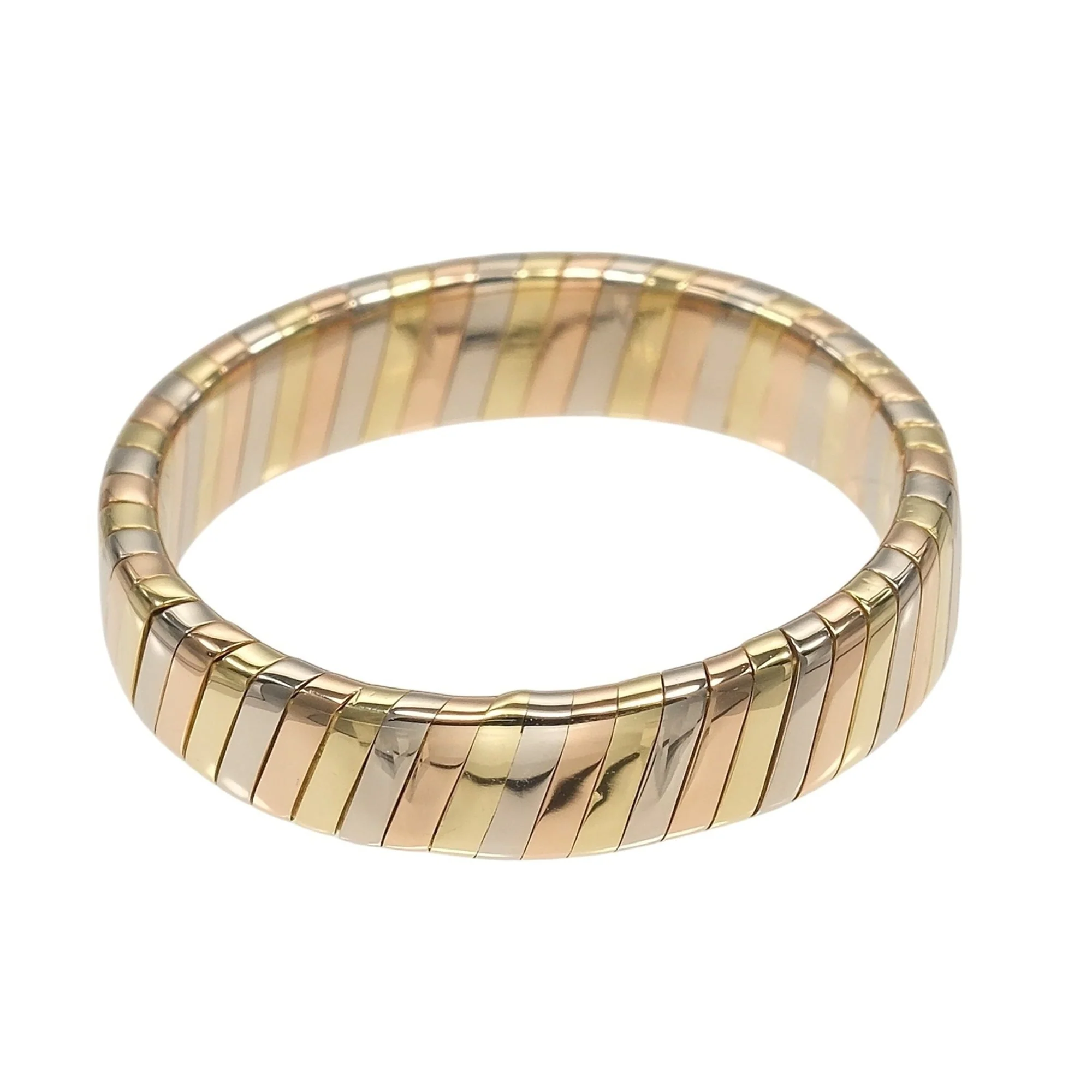 Tubogas Band Ring 18K Tricolor Gold - Image 5