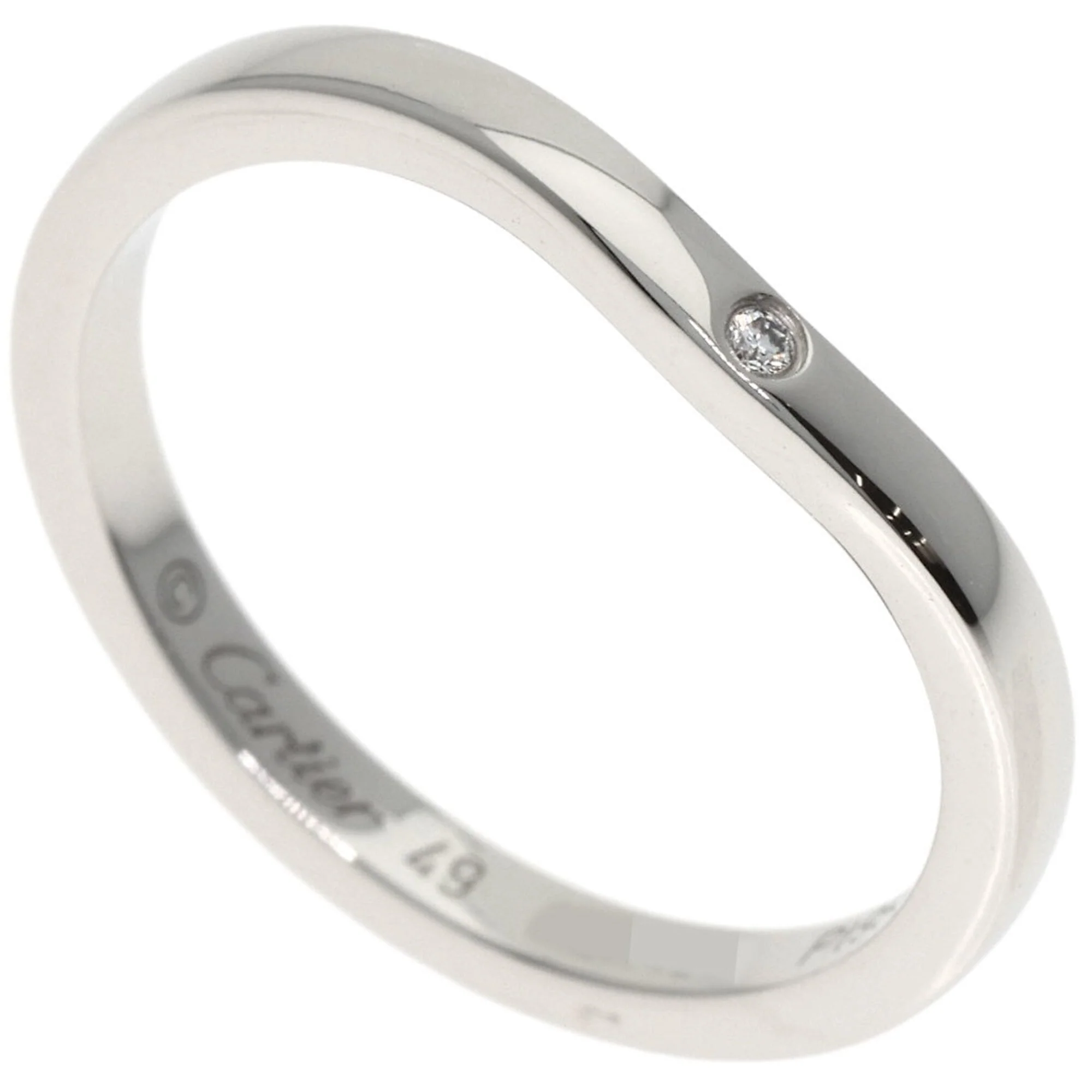 Ballerina Curve Ring Platinum with Diamond
