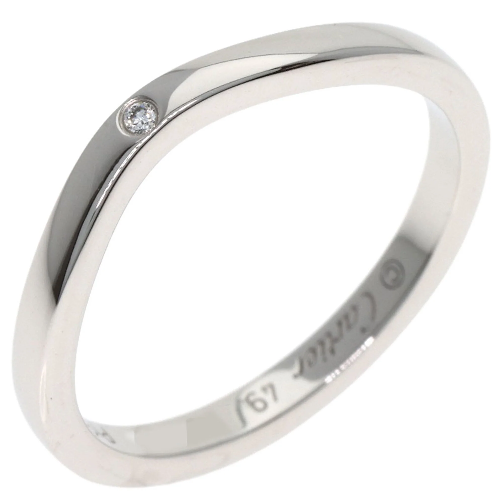 Ballerina Curve Ring Platinum with Diamond - Image 2