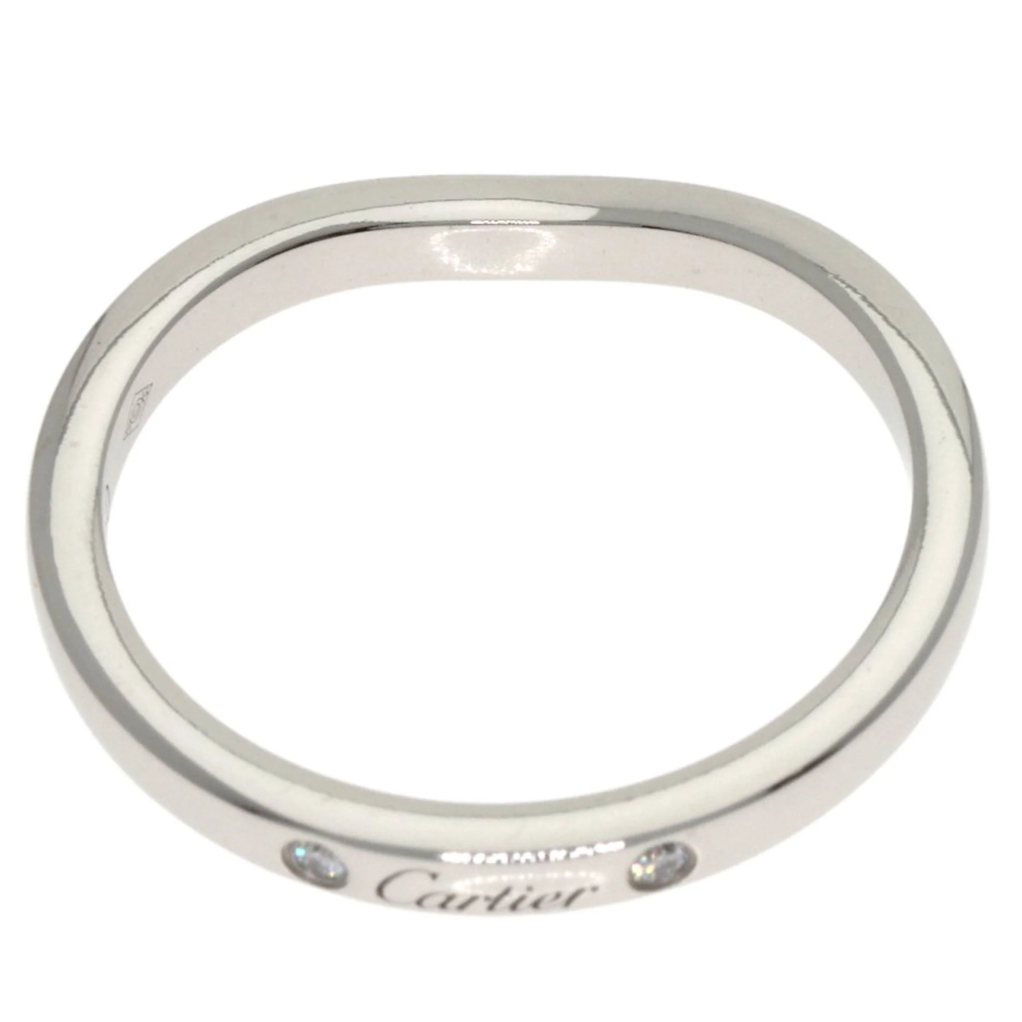 Ballerina Curve Ring Platinum with Diamond - Image 4