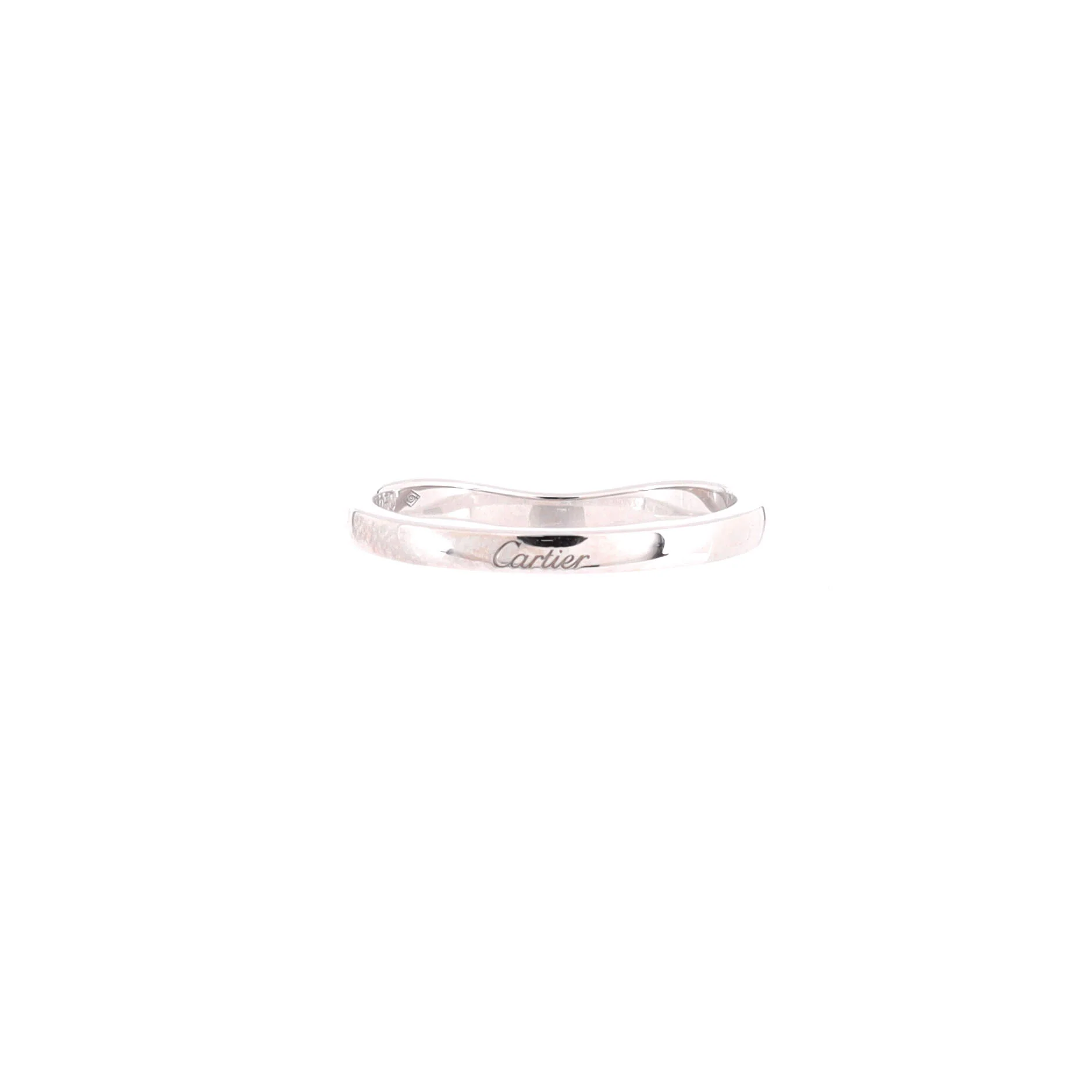 Ballerine Wedding Band Ring Platinum 2mm - Image 3