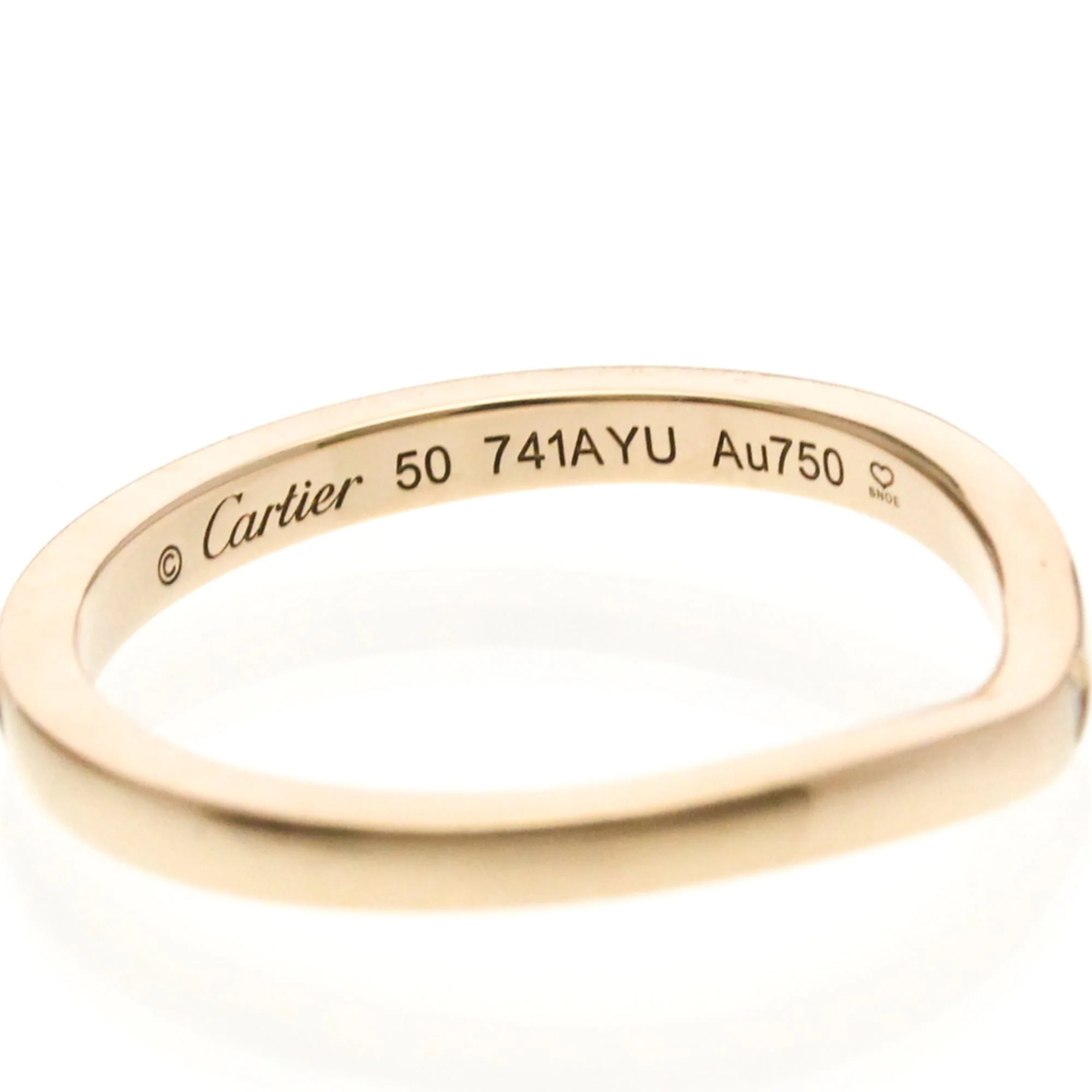 Band Ring 18K Rose Gold With Diamond - Image 6