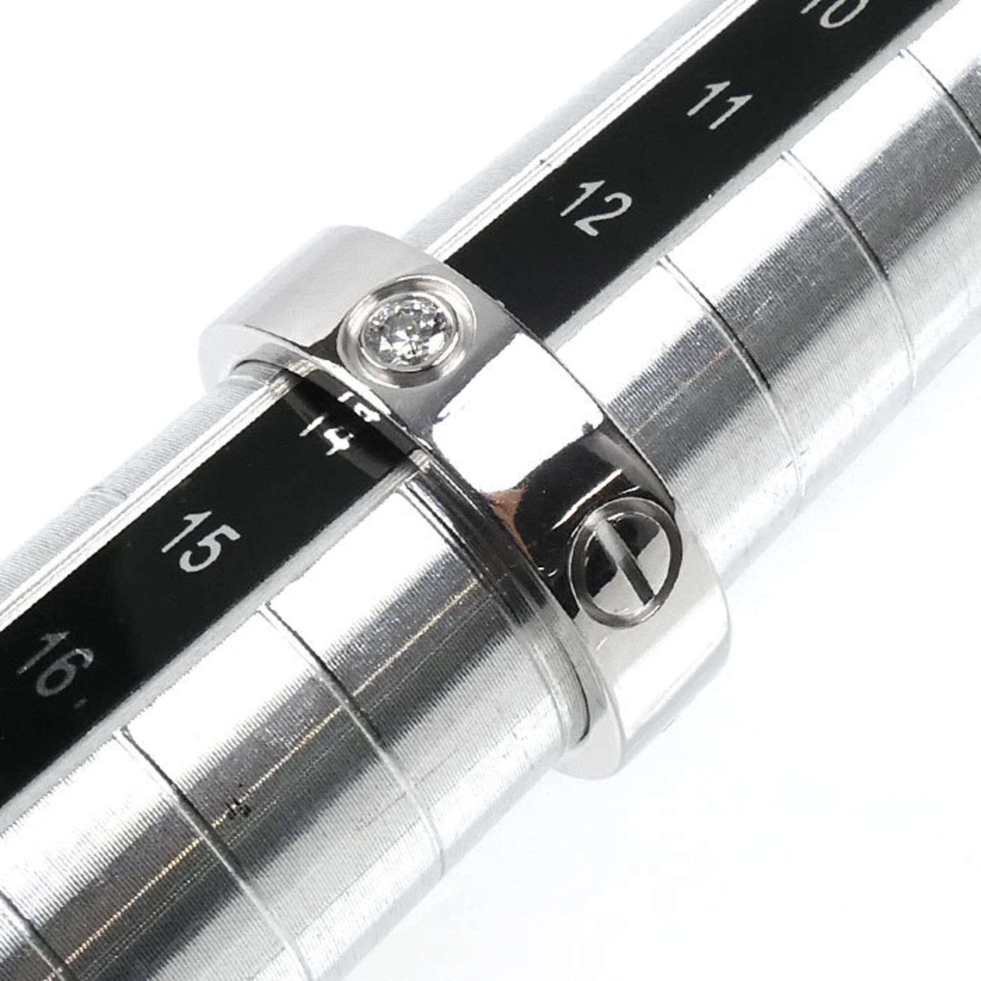 Band Ring 18K White Gold with Diamond - Image 6
