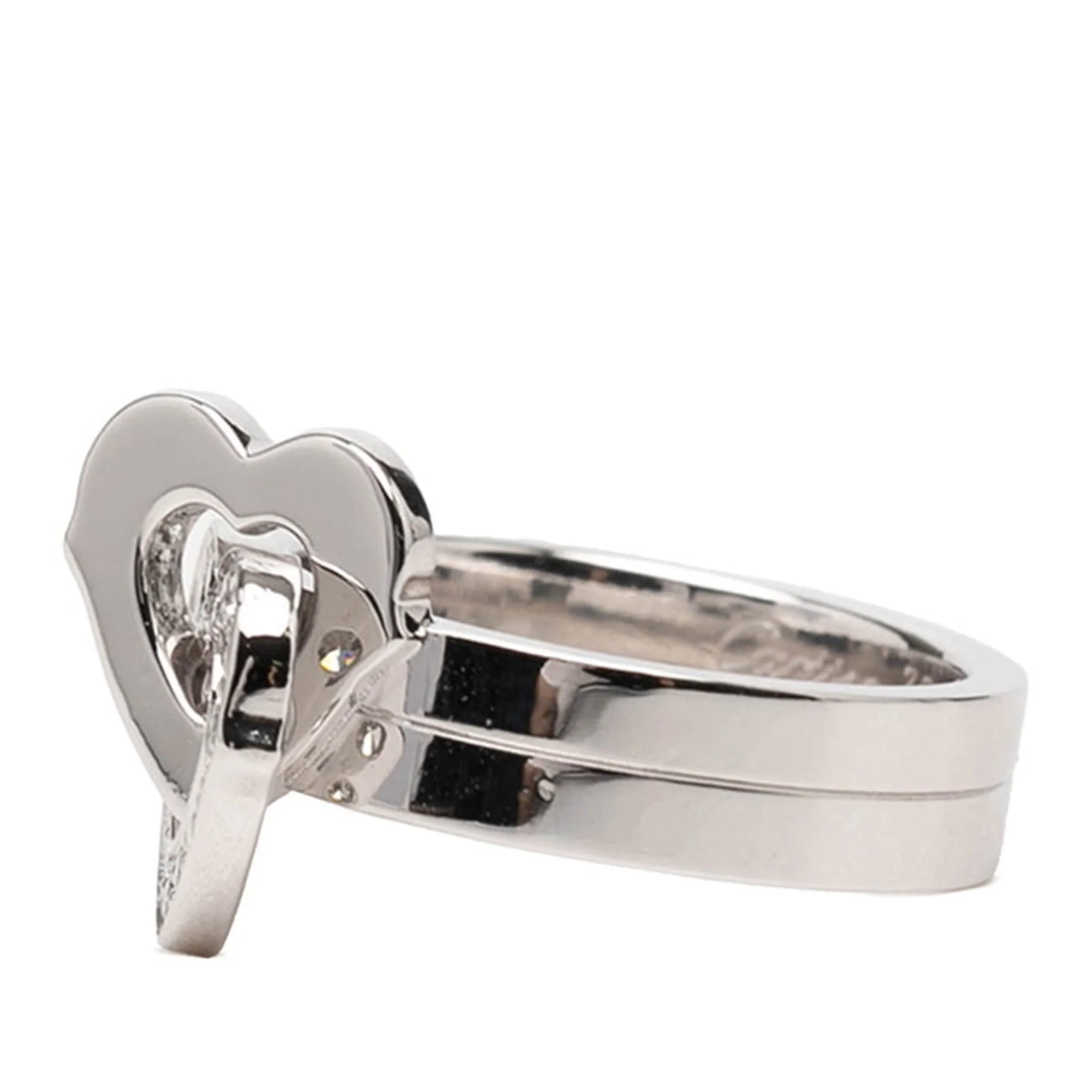 Band Ring 18K White Gold With Diamond - Image 2