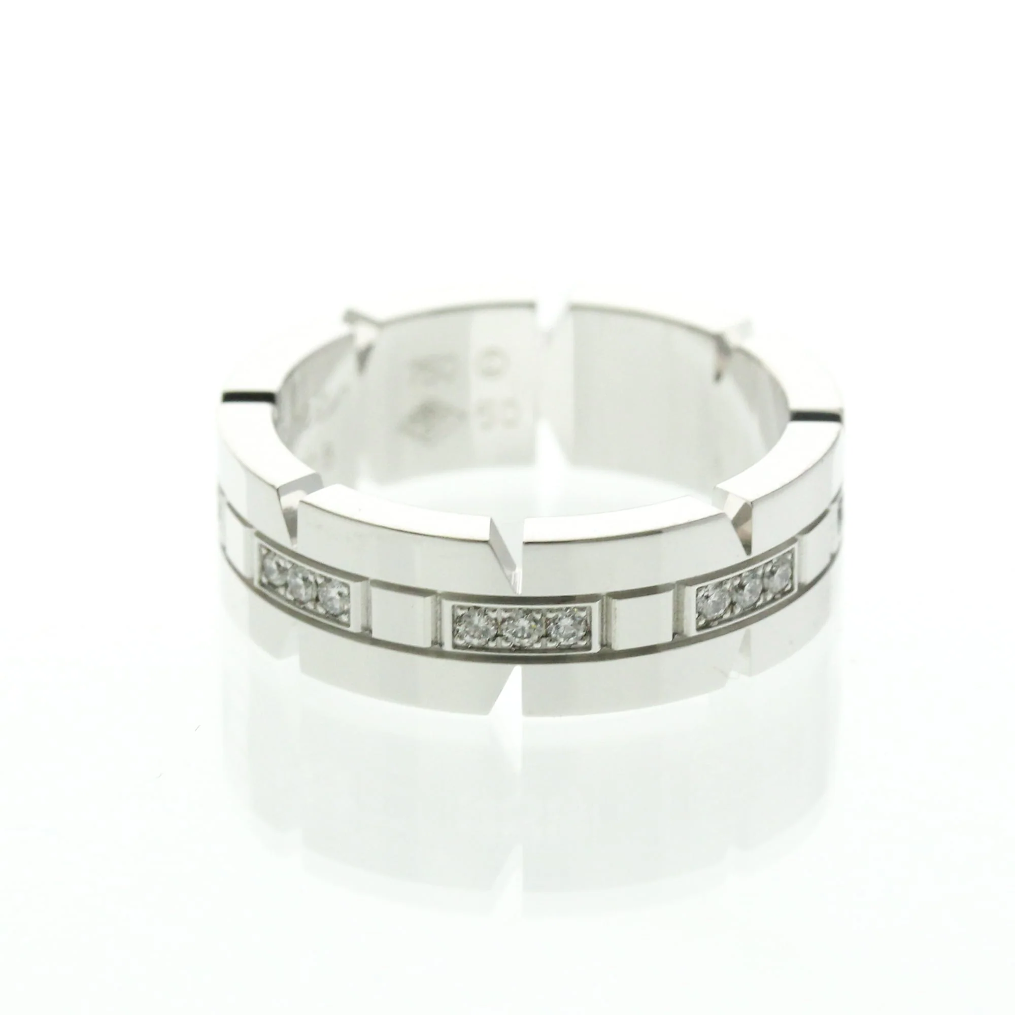 Band Ring 18K White Gold with Diamond - Image 4