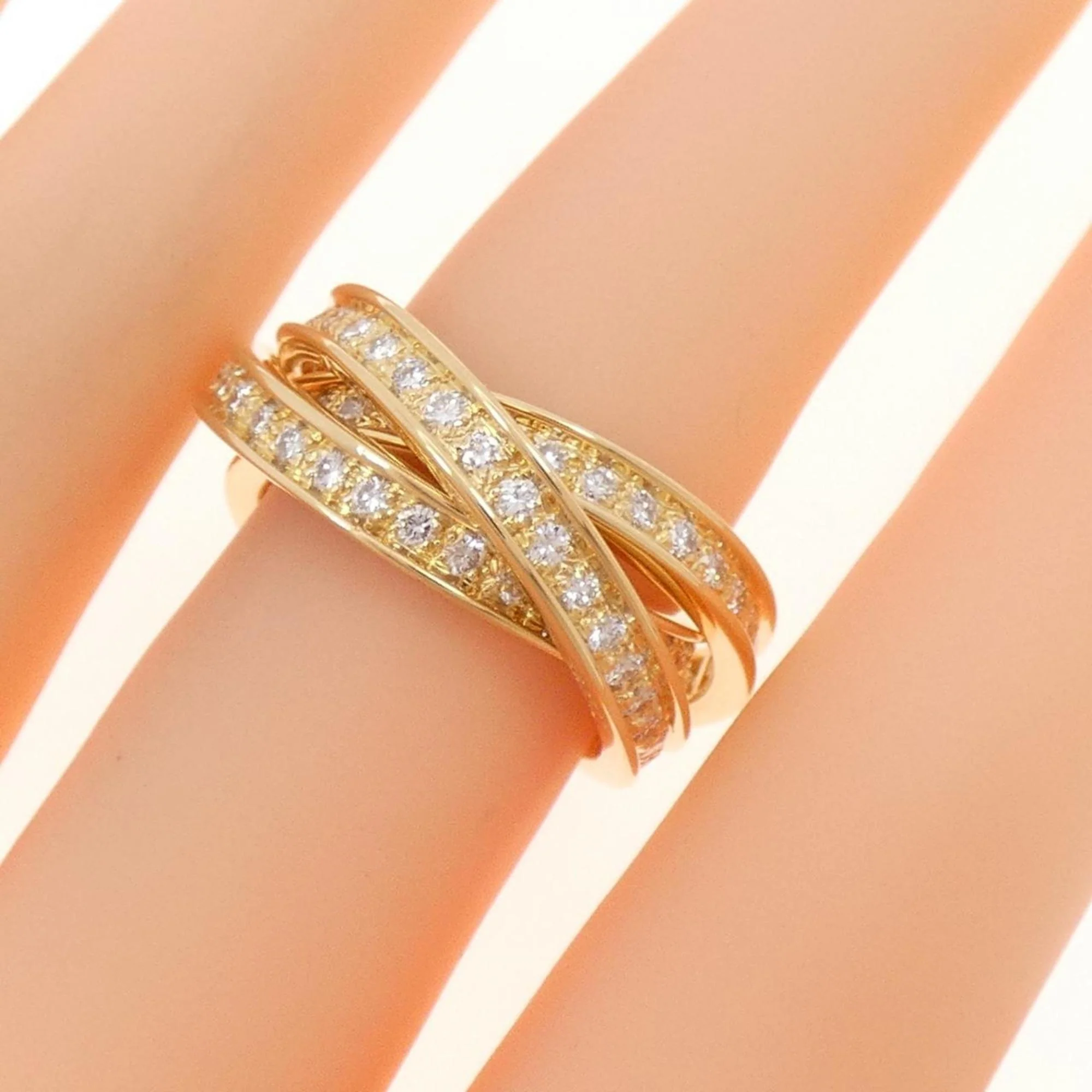 Band Ring 18K Yellow Gold with Diamond - Image 5