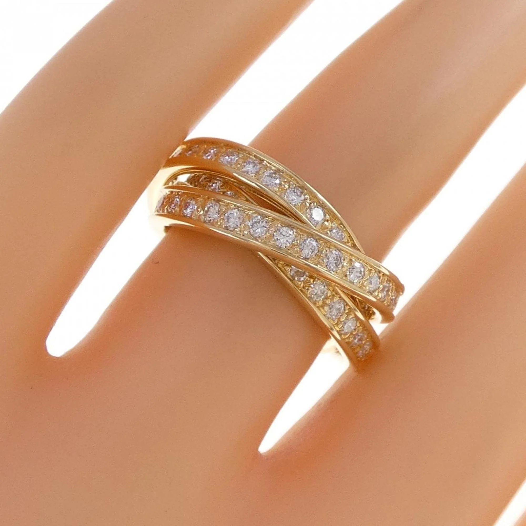 Band Ring 18K Yellow Gold with Diamond - Image 5