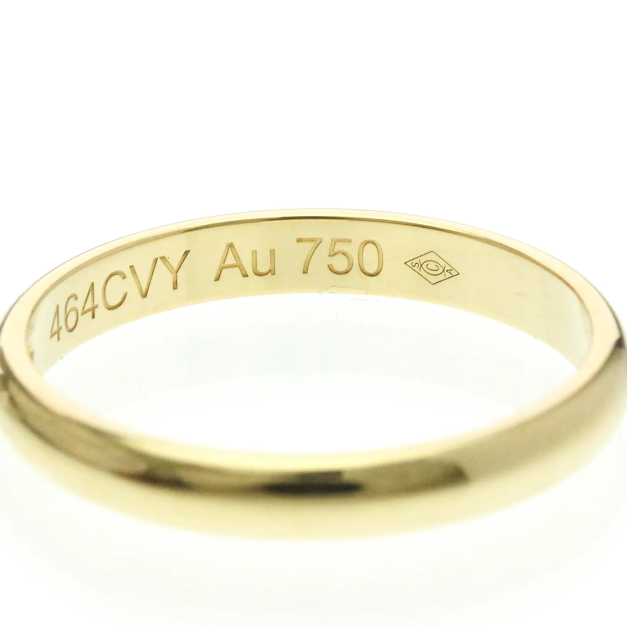 Band Ring 18K Yellow Gold with Diamond - Image 6