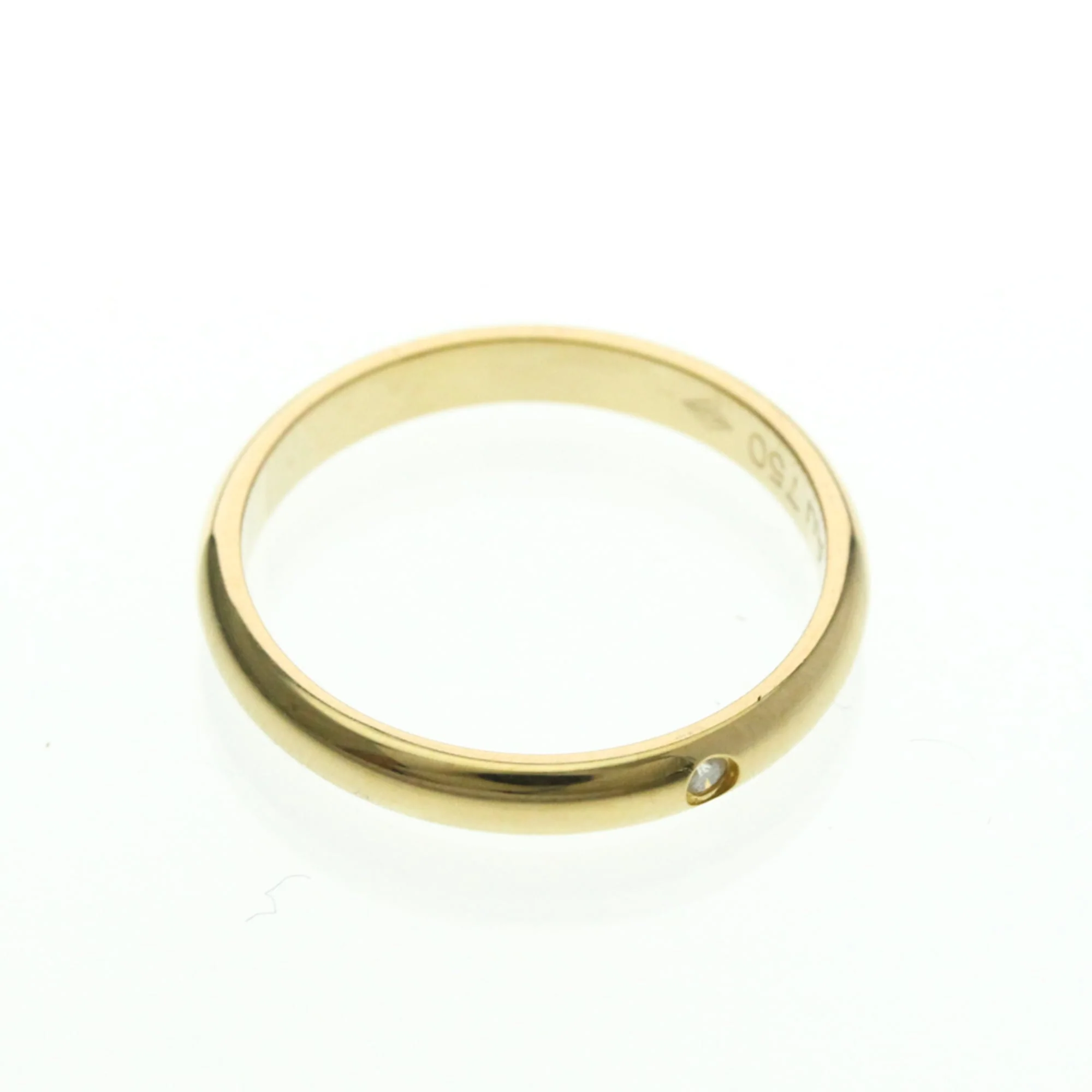 Band Ring 18K Yellow Gold with Diamond - Image 9