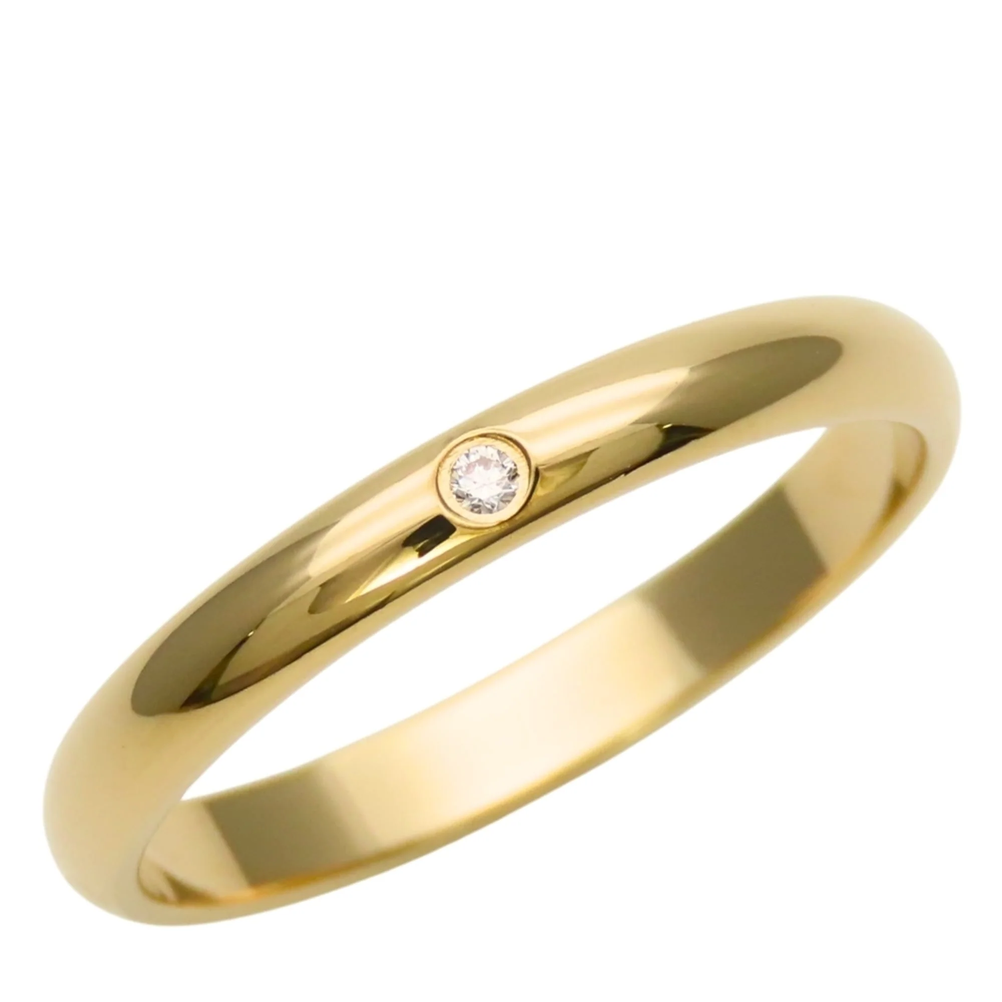 Band Ring 18K Yellow Gold with Diamond