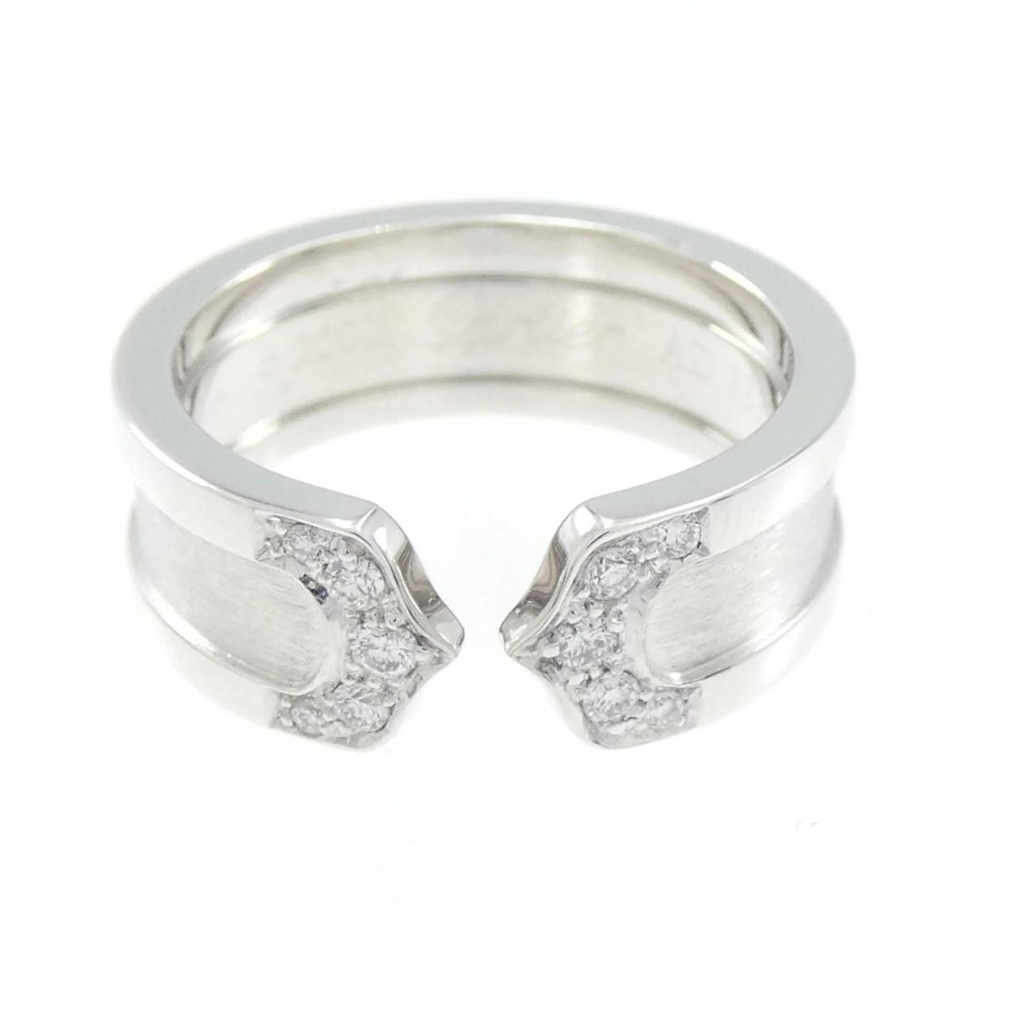 C2 Ring 18K White Gold with Diamond Small - Image 2