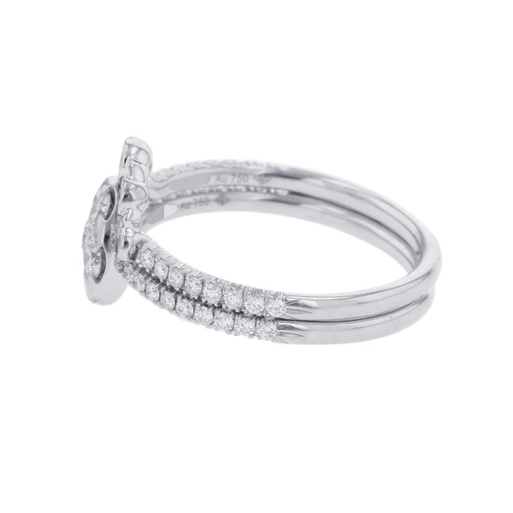 Etincelle De Double Diamond Ring 18K White Gold - Image 2
