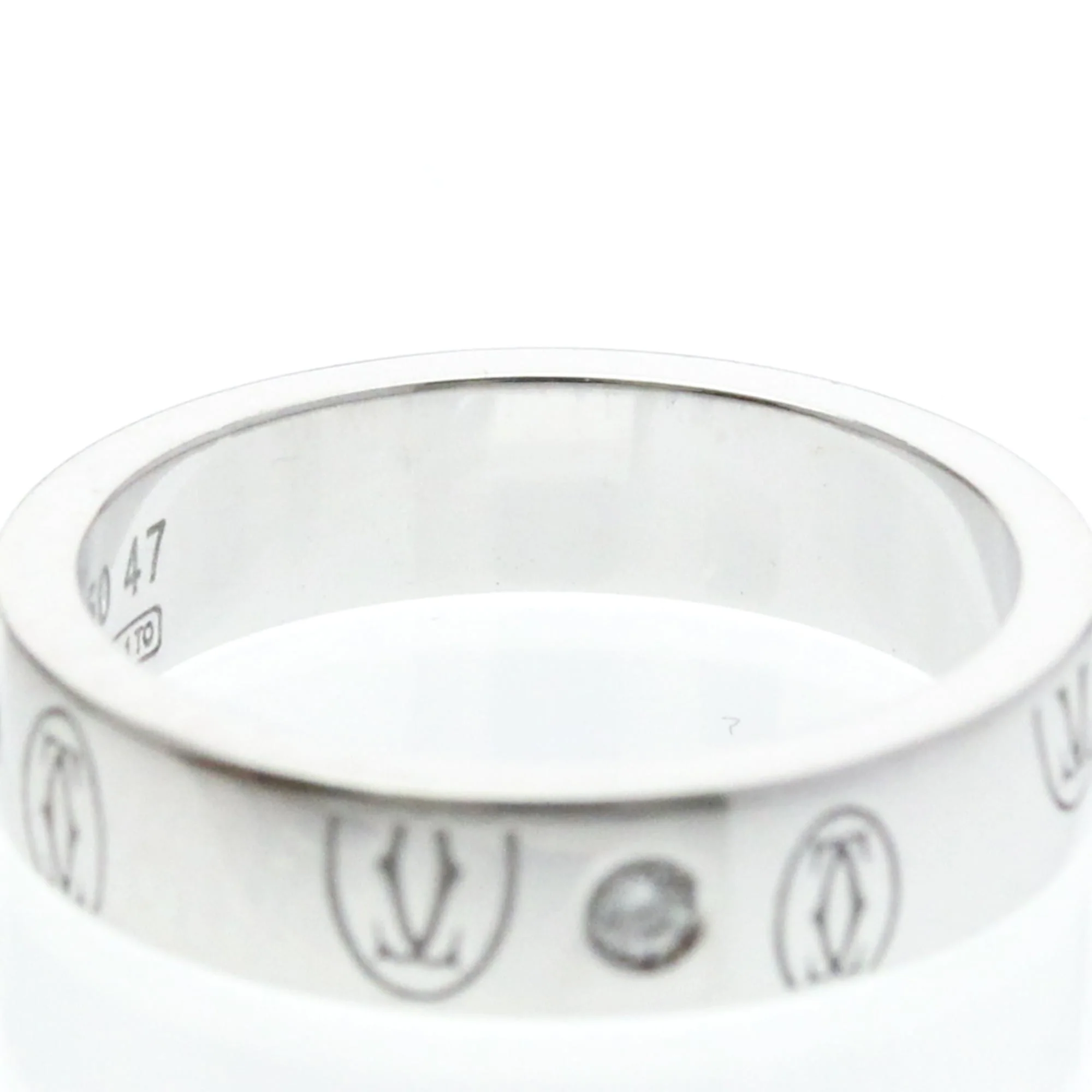 Happy Birthday Ring 18K White Gold with Diamond - Image 8