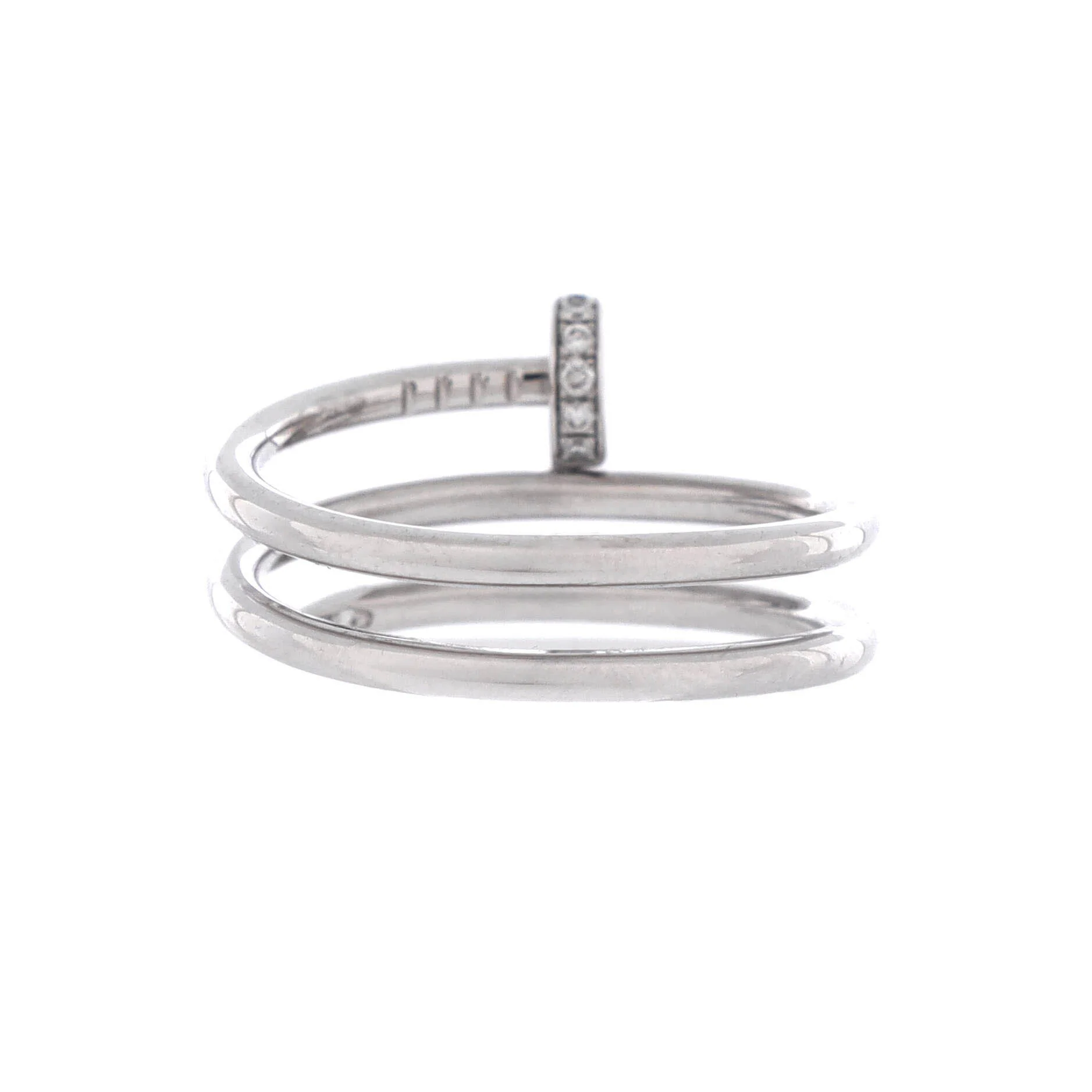 Juste un Clou Double Ring 18K White Gold and Diamonds Small - Image 3