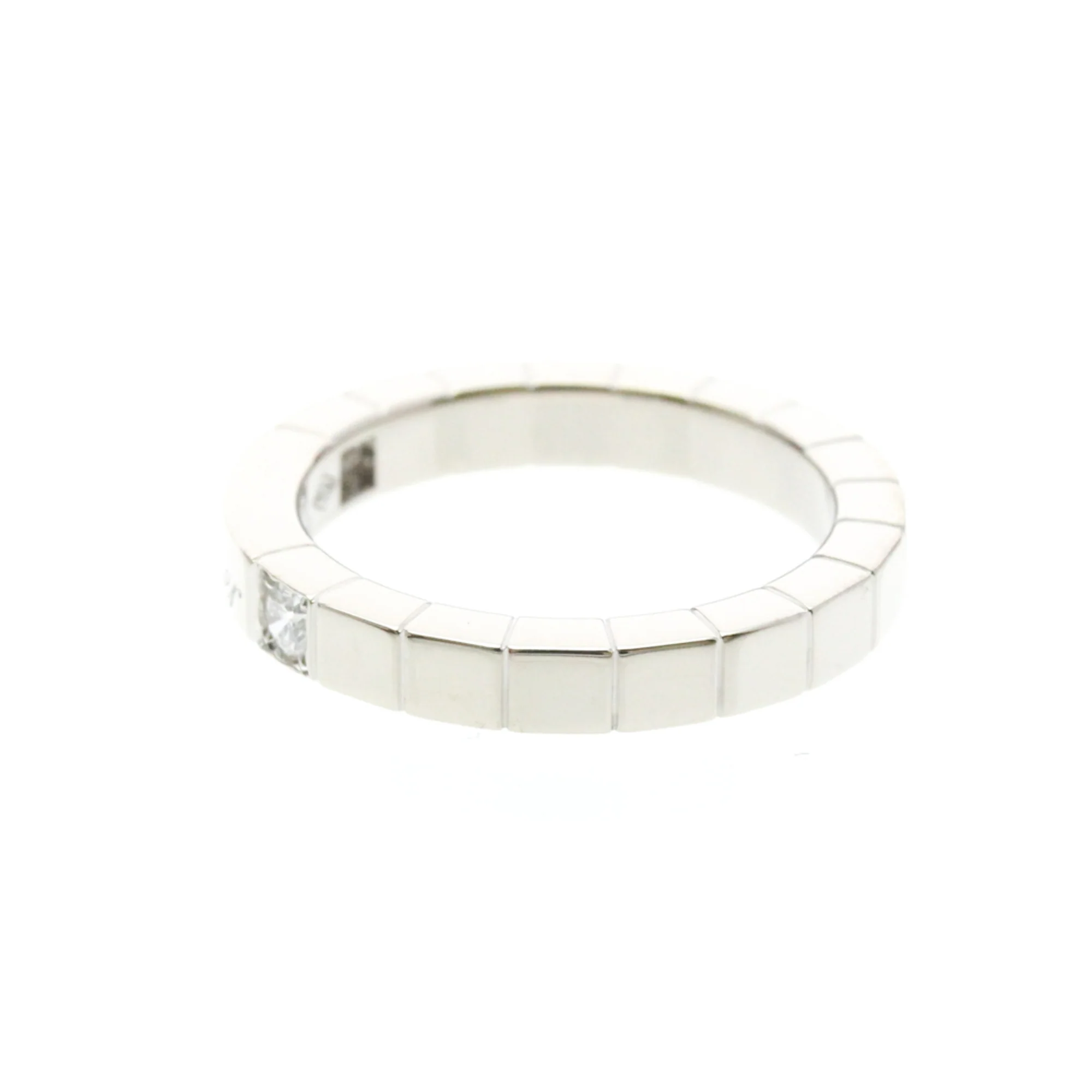 Lanieres Band Ring 18K White Gold with Diamonds - Image 2