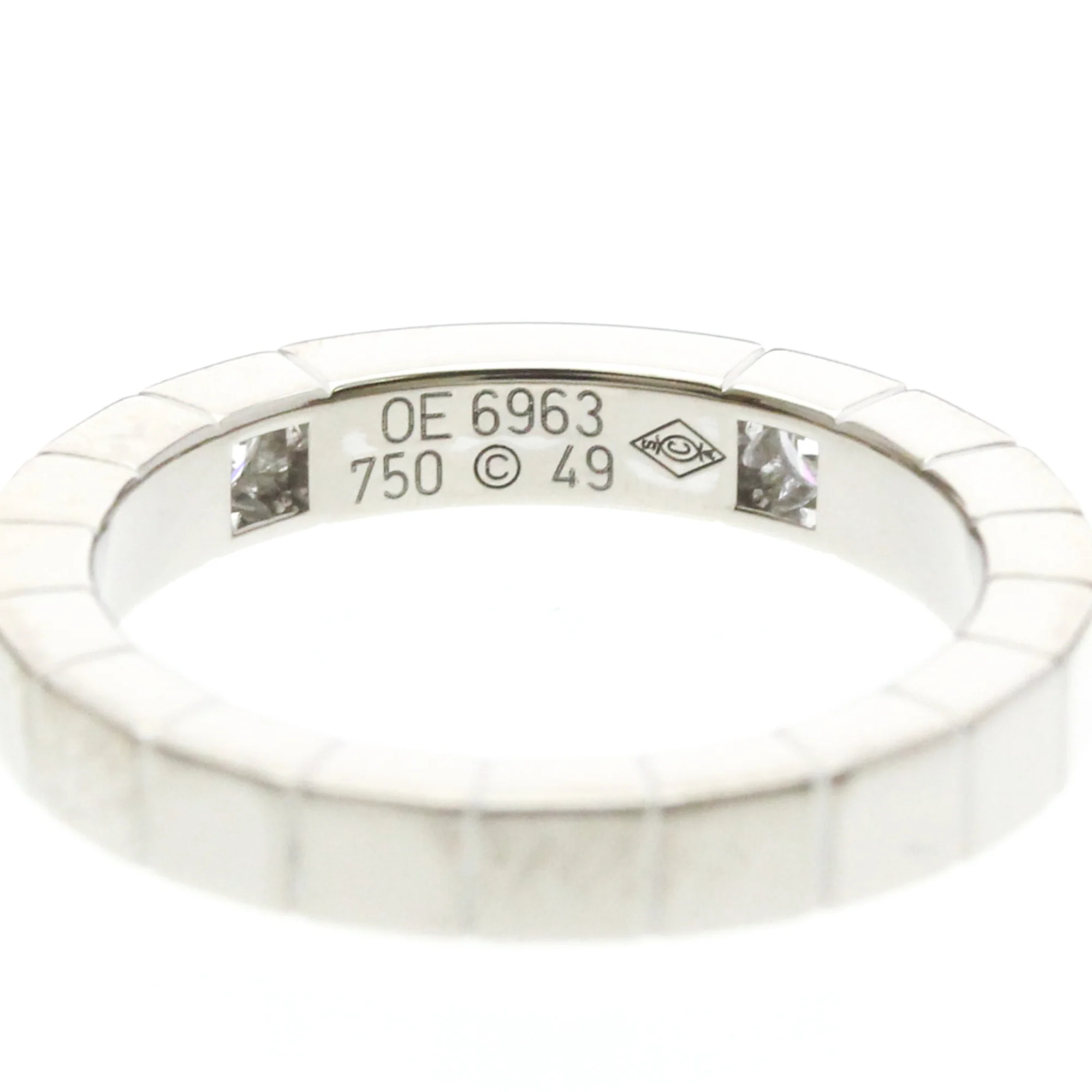 Lanieres Band Ring 18K White Gold with Diamonds - Image 7