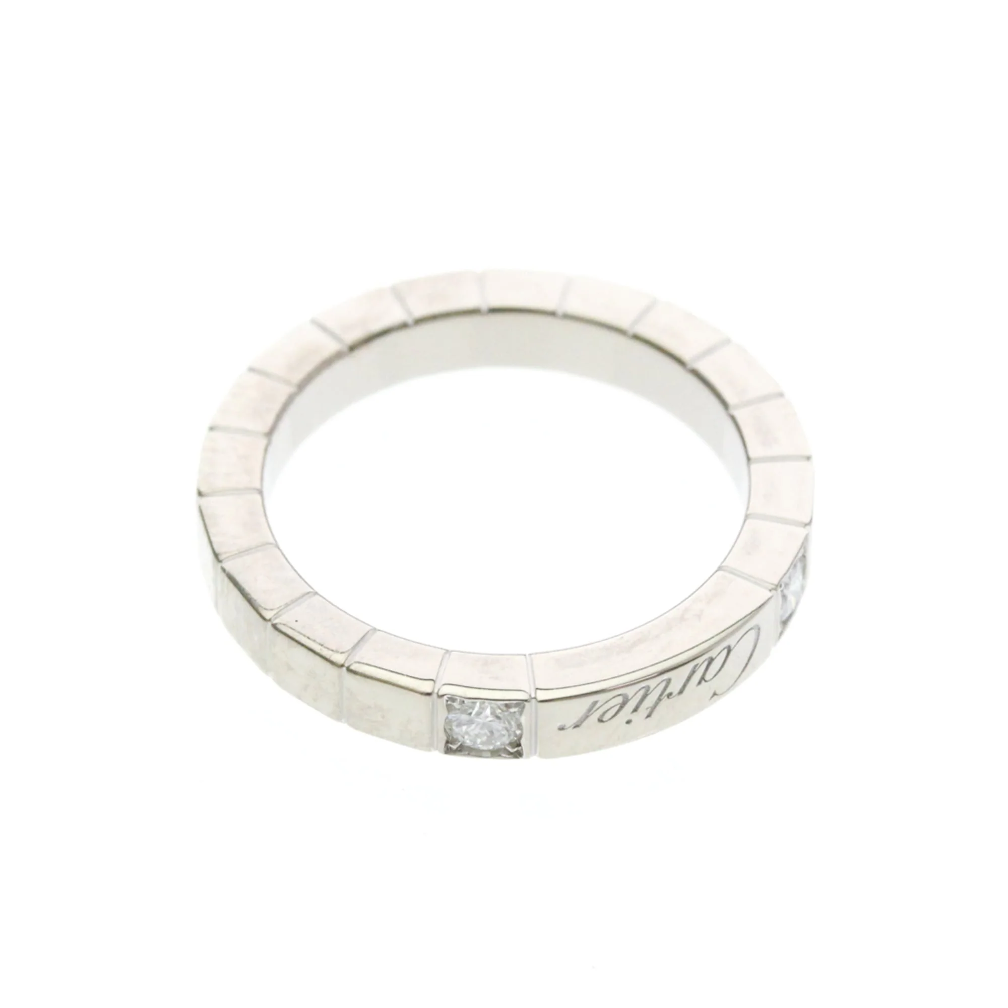 Lanieres Band Ring 18K White Gold with Diamonds - Image 9