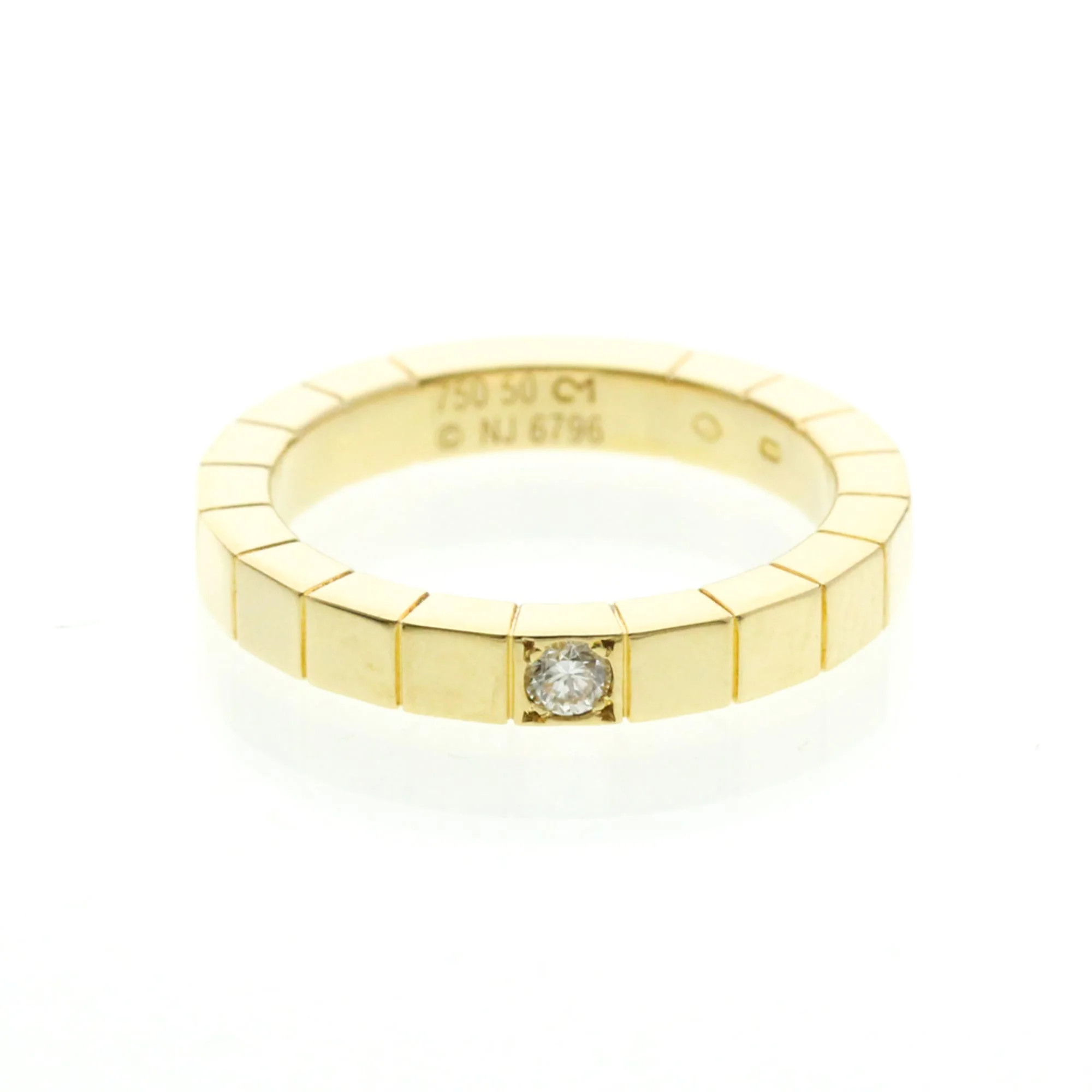 Lanieres Ring 18K Yellow Gold with Diamond