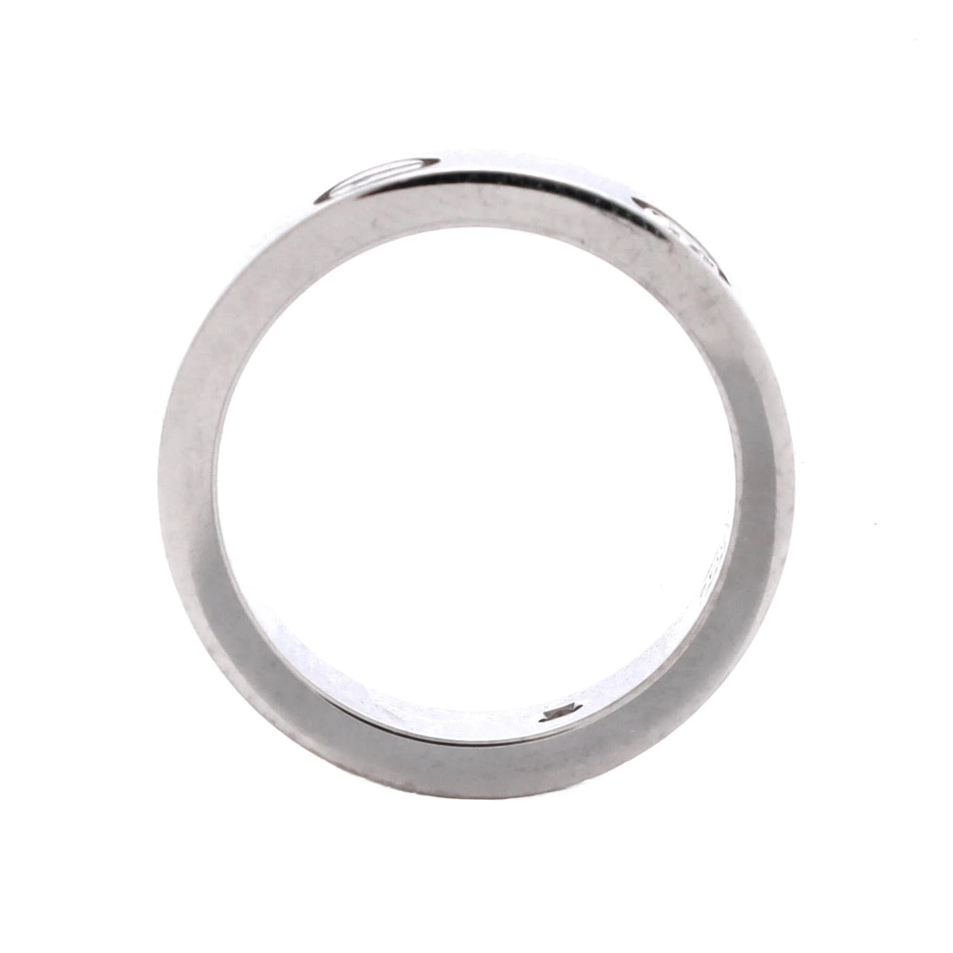 Love 3 Diamonds Band Ring 18K White Gold with Diamond - Image 2