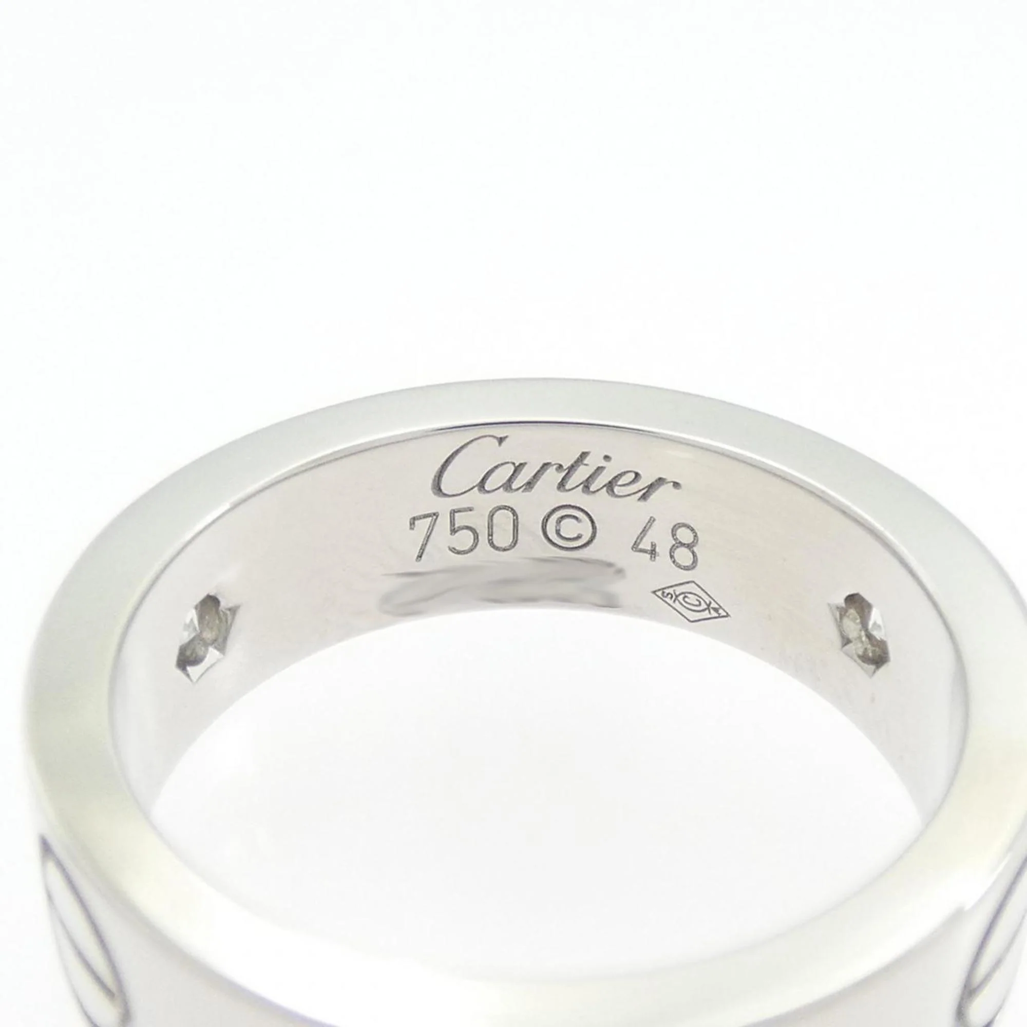 Love Half Diamond Ring 18K White Gold - Image 3