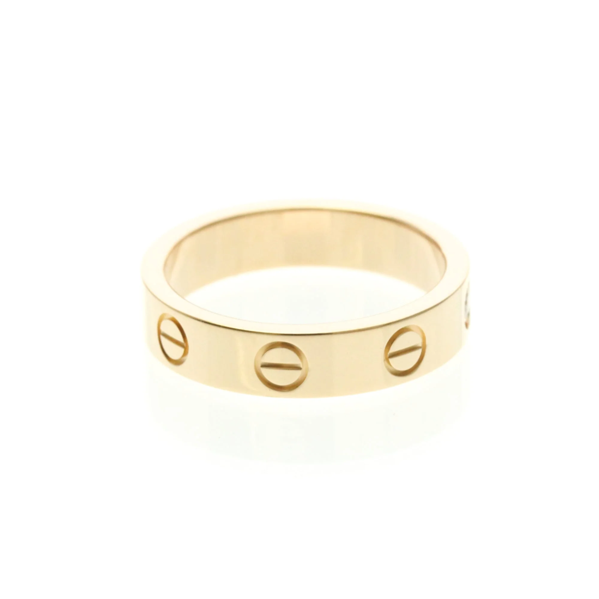 Love Ring 18K Rose Gold Mini with Diamond - Image 4