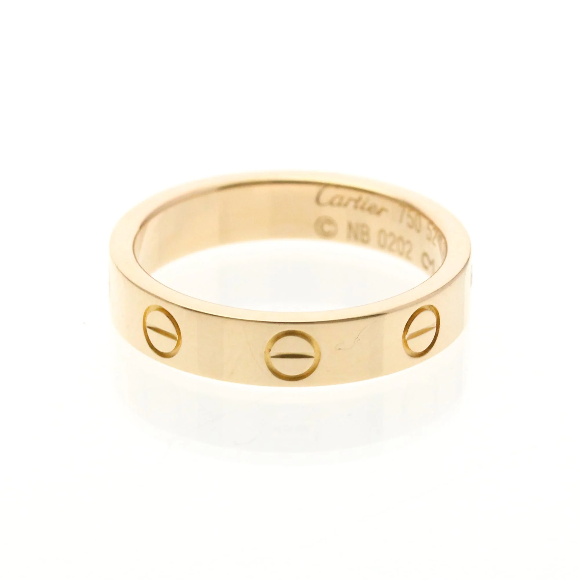 Love Ring 18K Rose Gold Mini with Diamond - Image 4