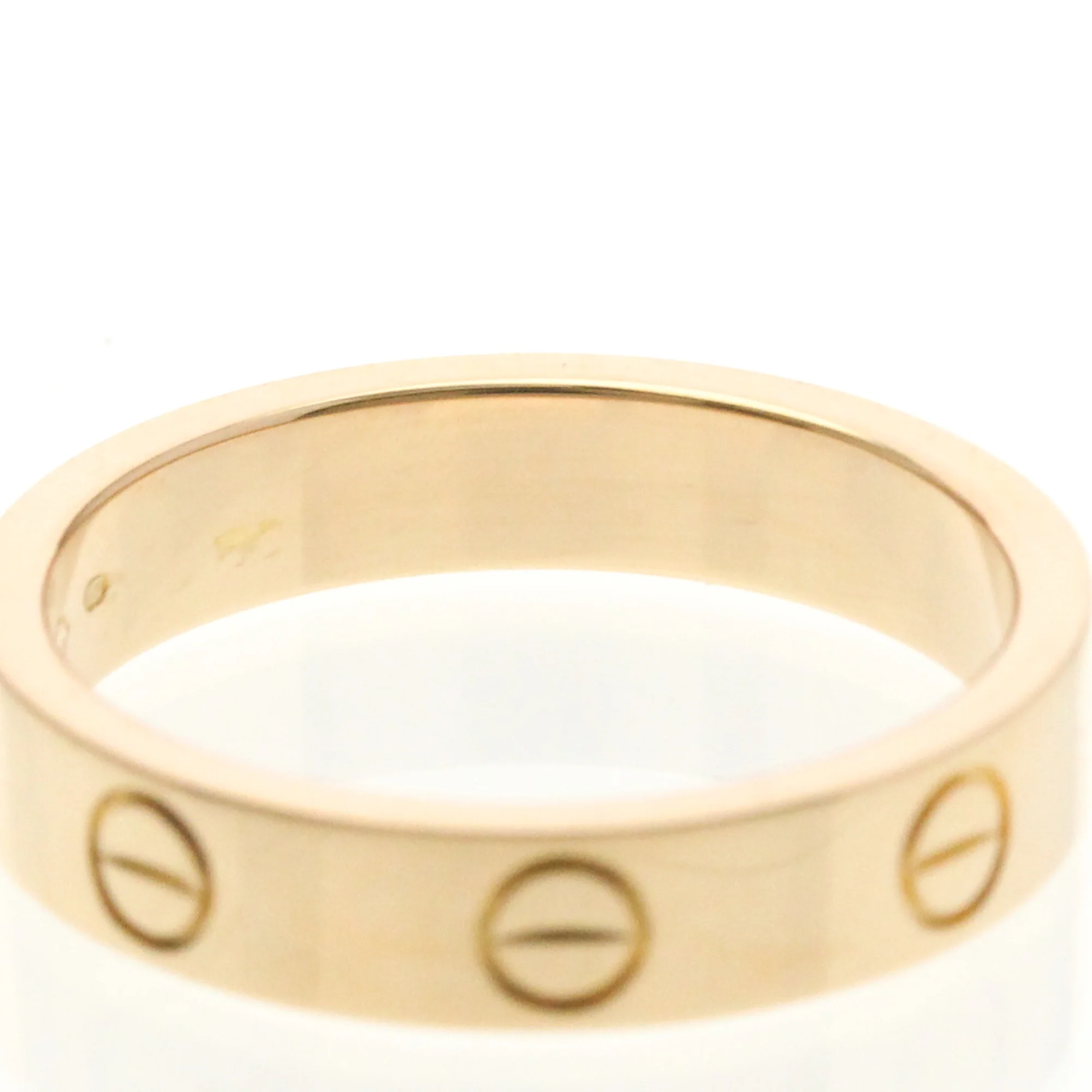Love Ring 18K Rose Gold Mini with Diamond - Image 6