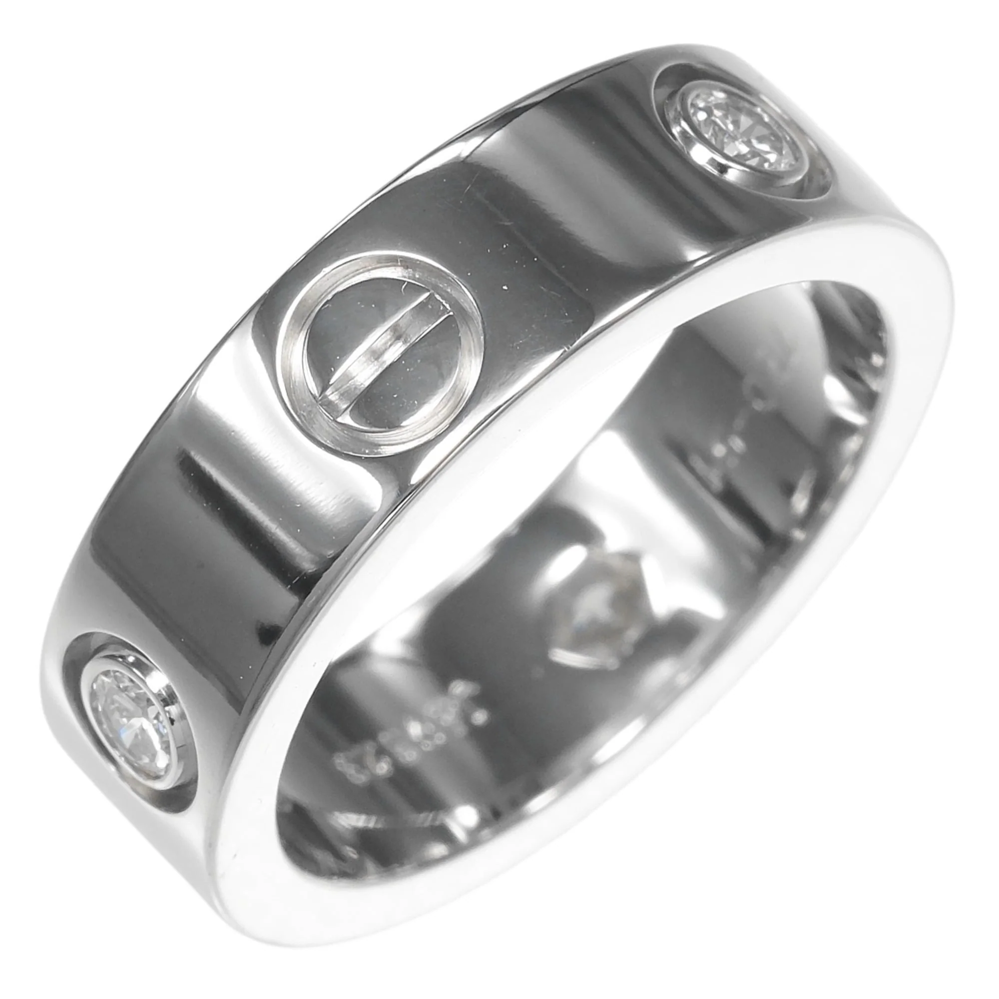 Love Ring 18K White Gold with Diamond