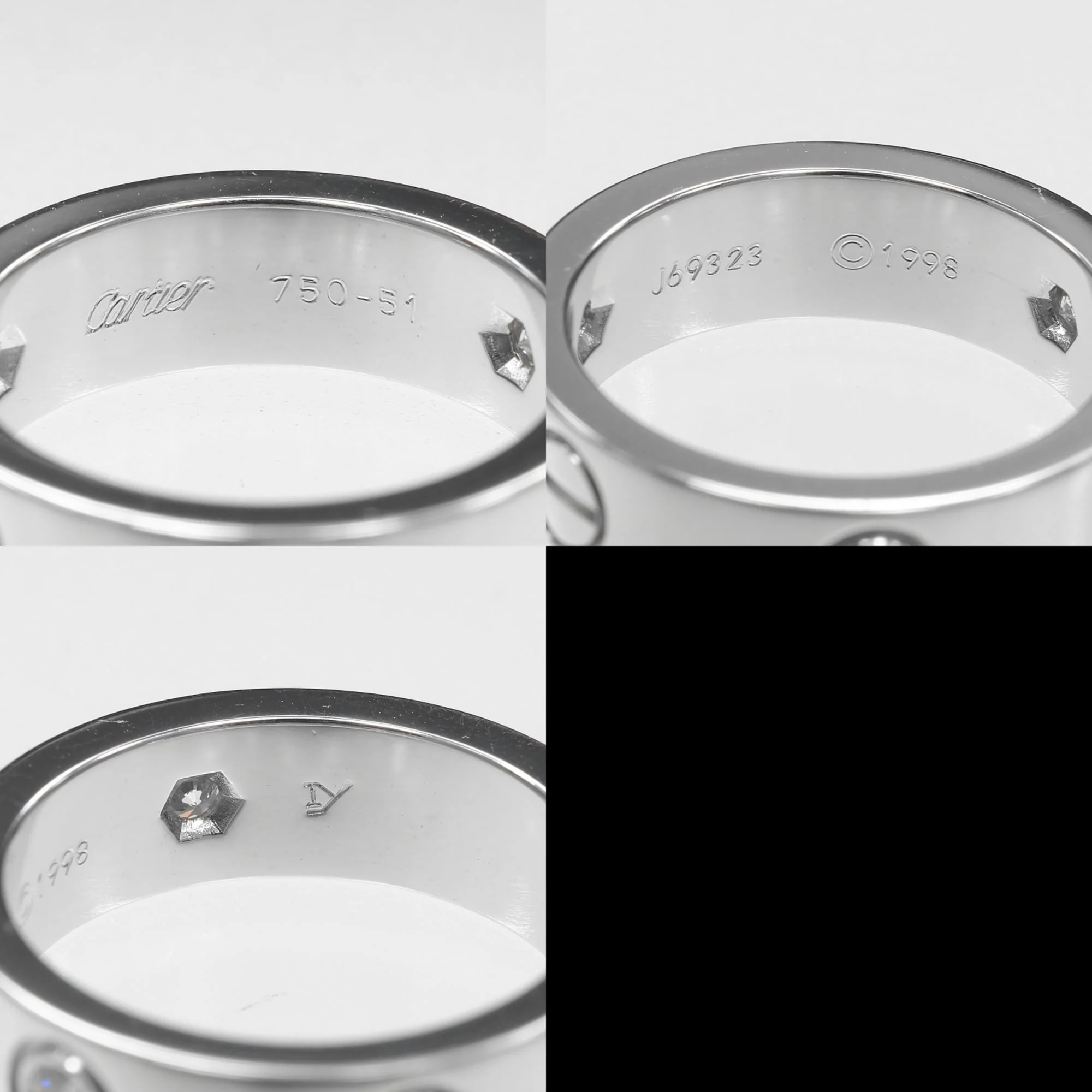 Love Ring 18K White Gold with Diamond - Image 4