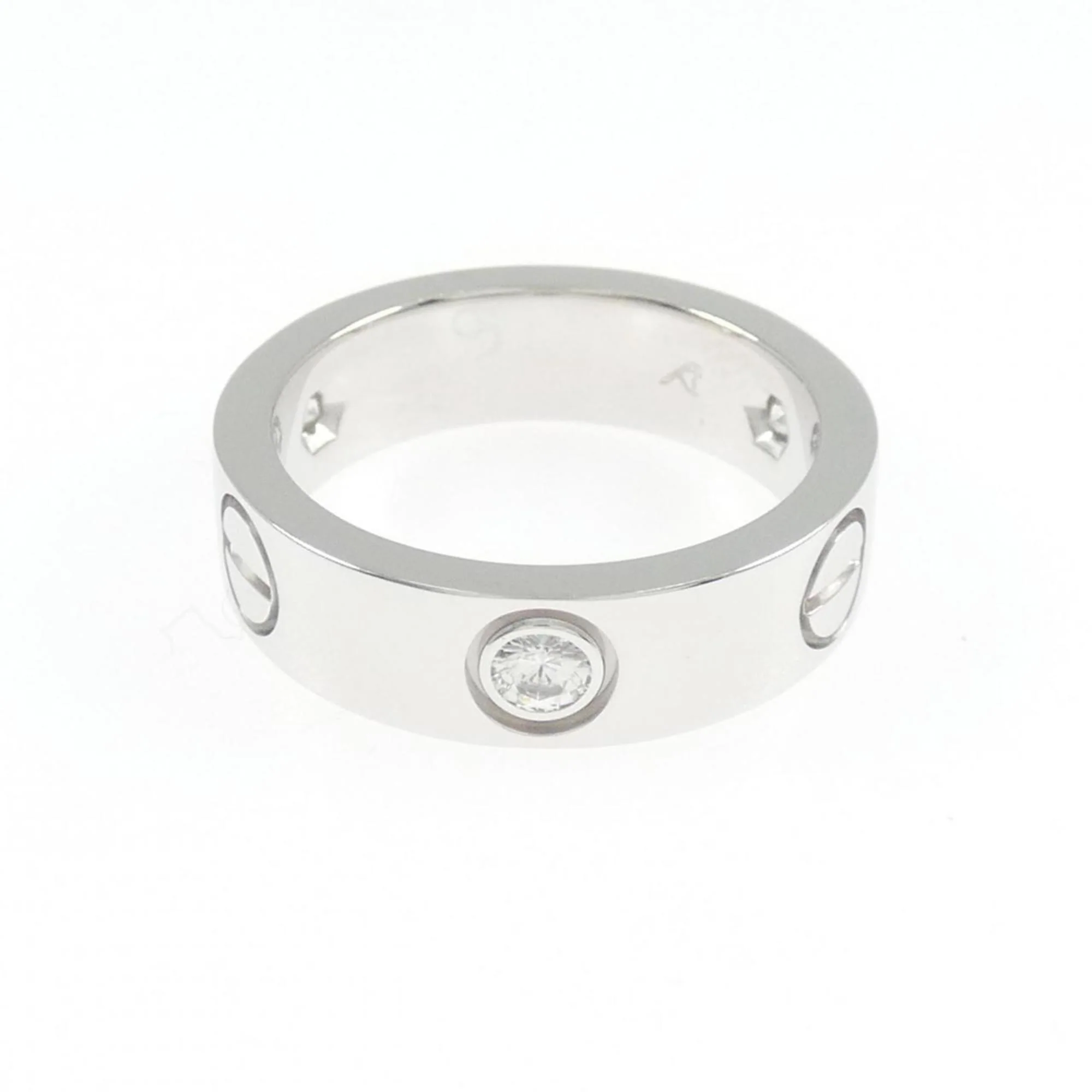 Love Ring 18K White Gold with Diamond - Image 2