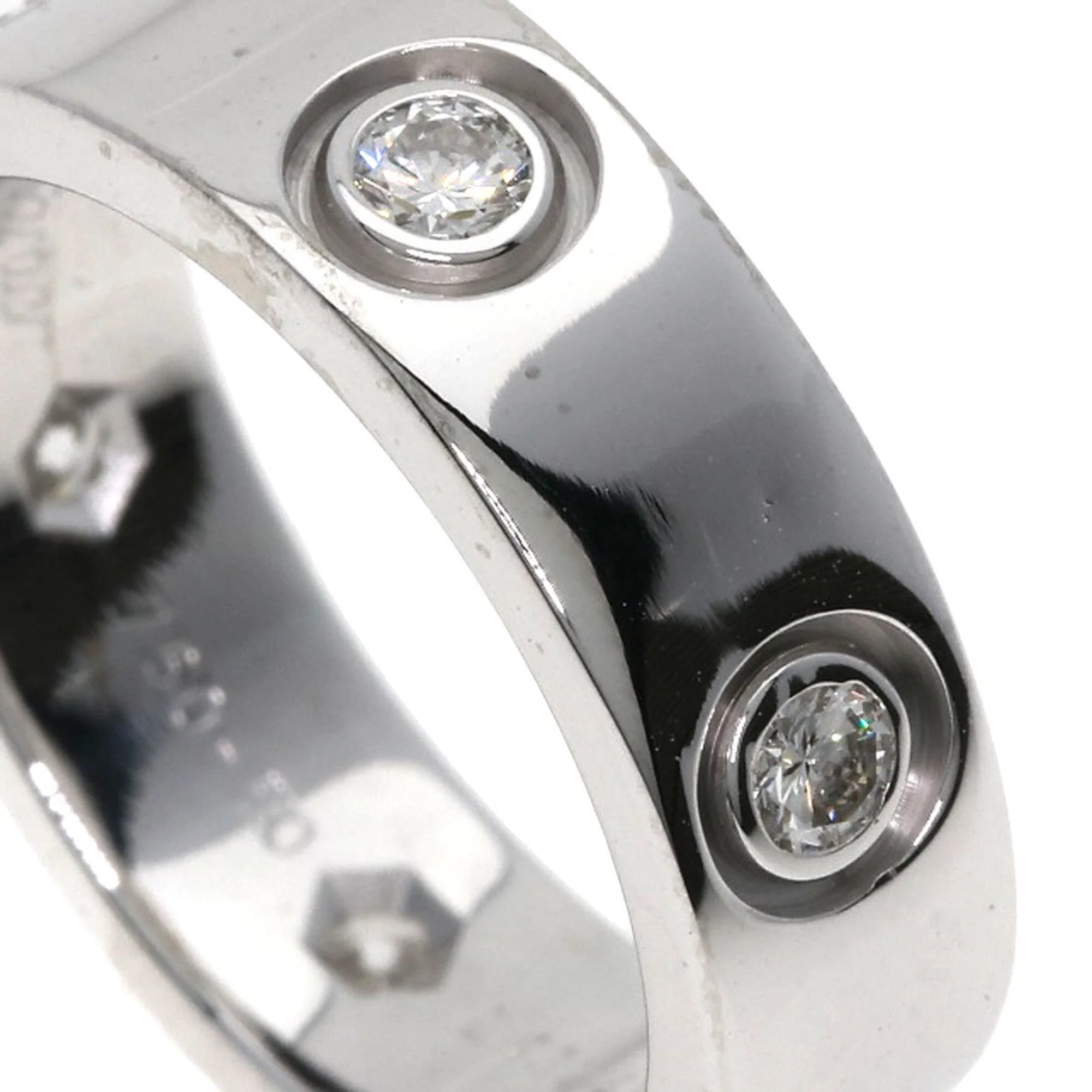 Love Ring 18K White Gold with Diamond - Image 7