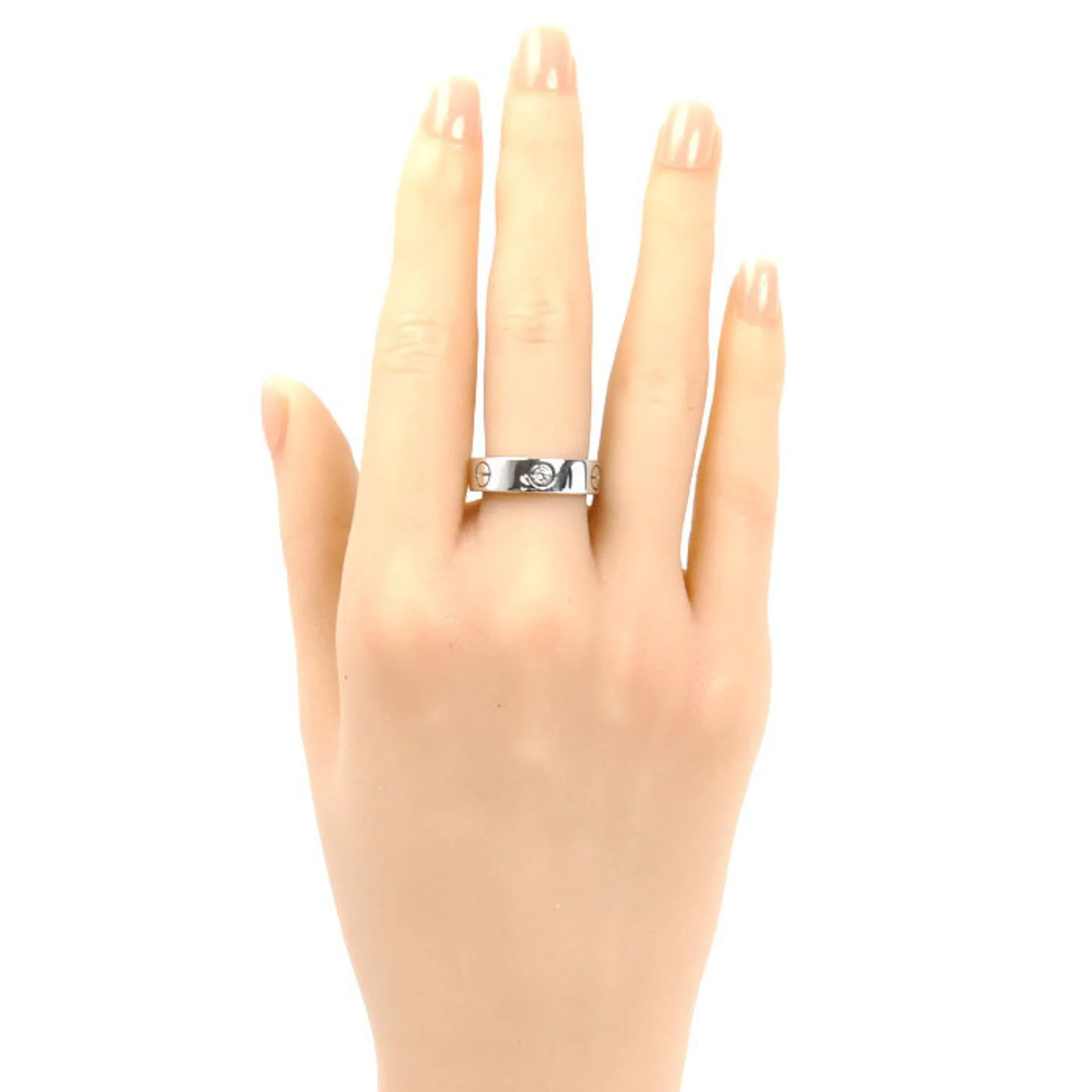 Love Ring 18K White Gold with Diamond - Image 7