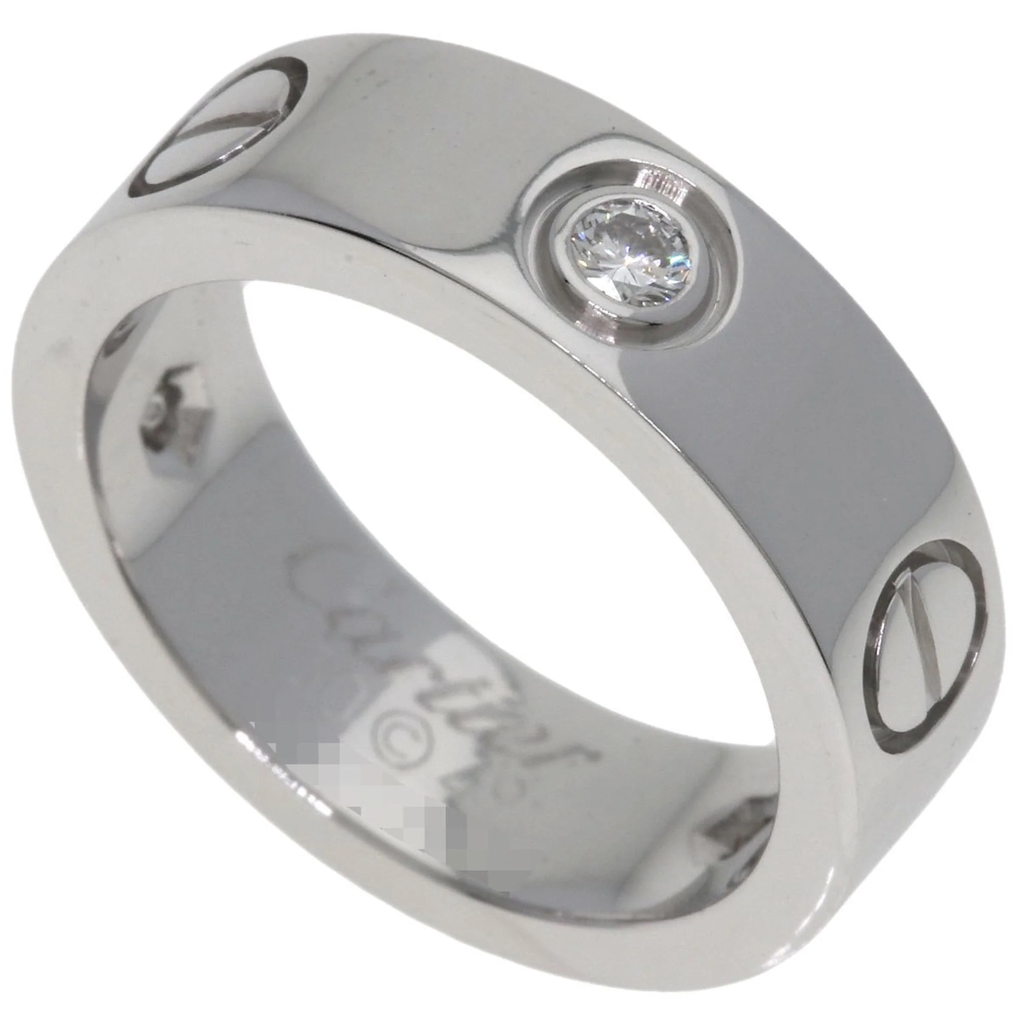 Love Ring 18K White Gold with Diamond