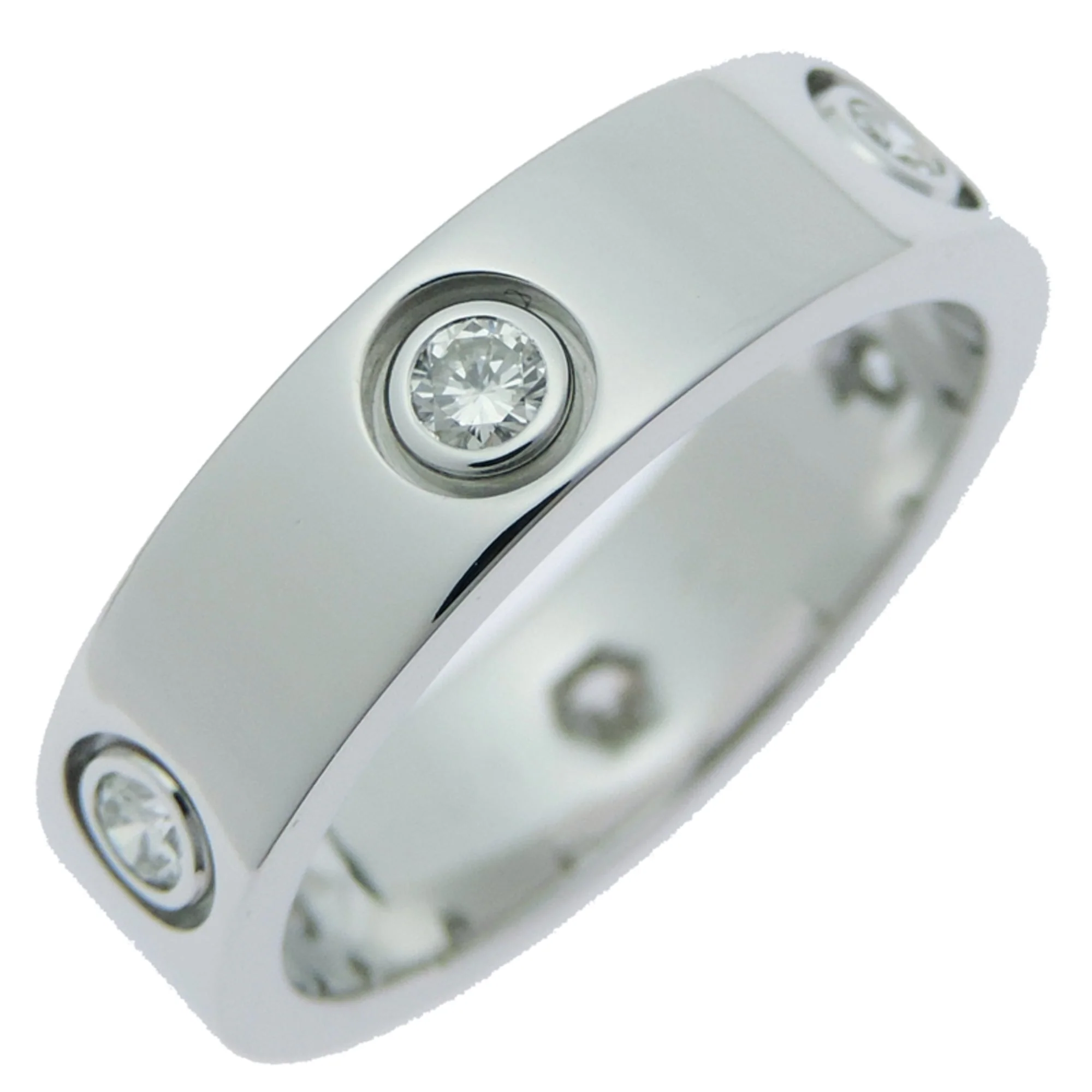 Love Ring 18K White Gold with Diamond