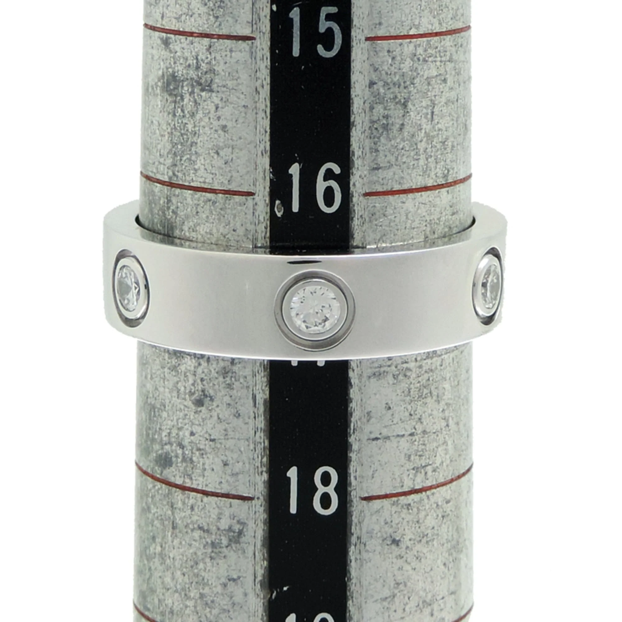 Love Ring 18K White Gold with Diamond - Image 8