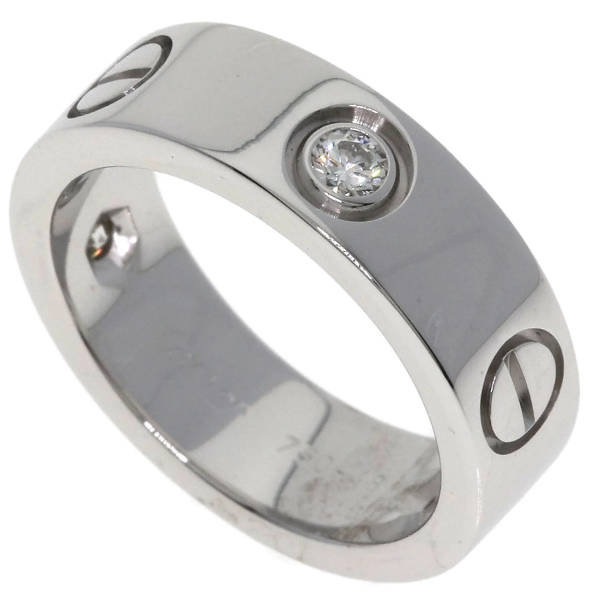 Love Ring 18K White Gold With Diamond