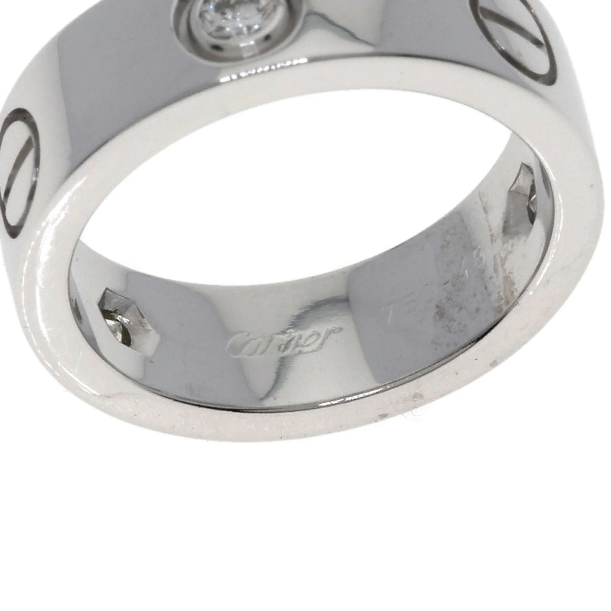 Love Ring 18K White Gold With Diamond - Image 5
