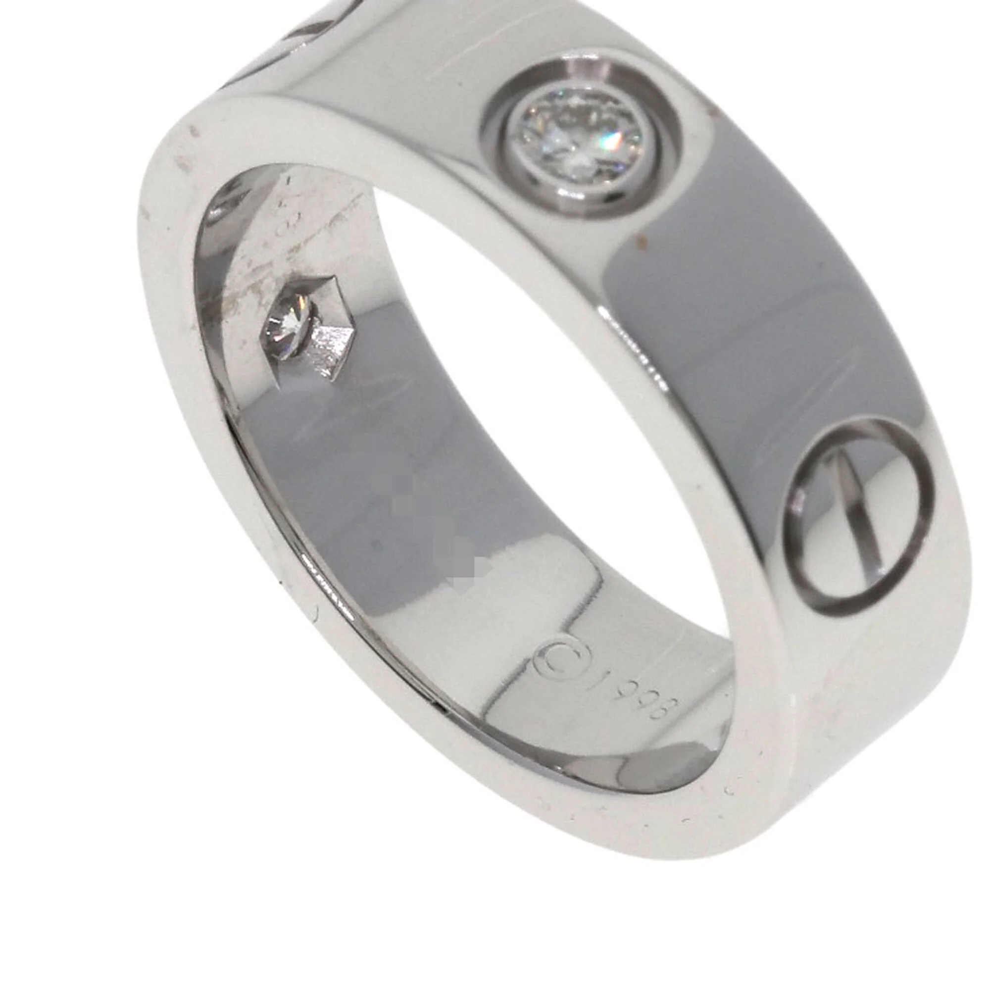 Love Ring 18K White Gold With Diamond - Image 6