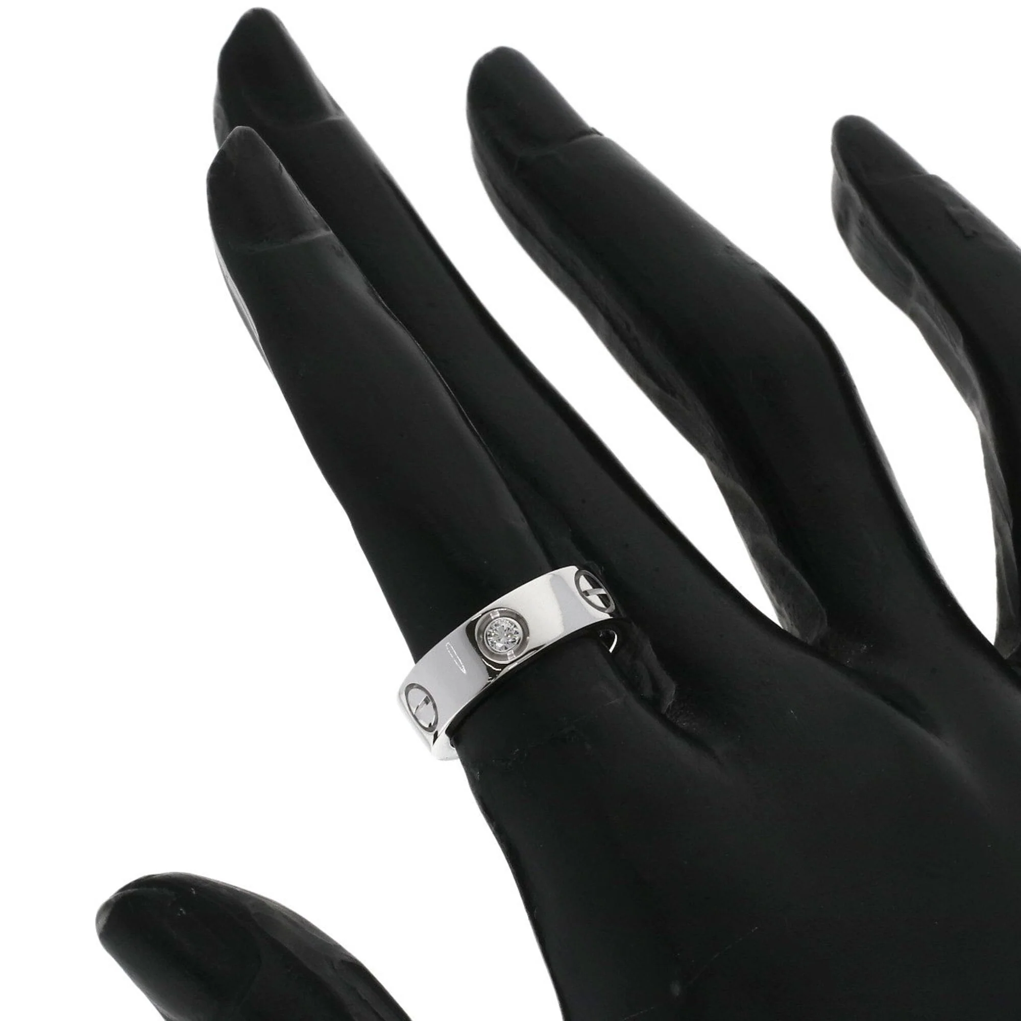Love Ring 18K White Gold With Diamond - Image 7