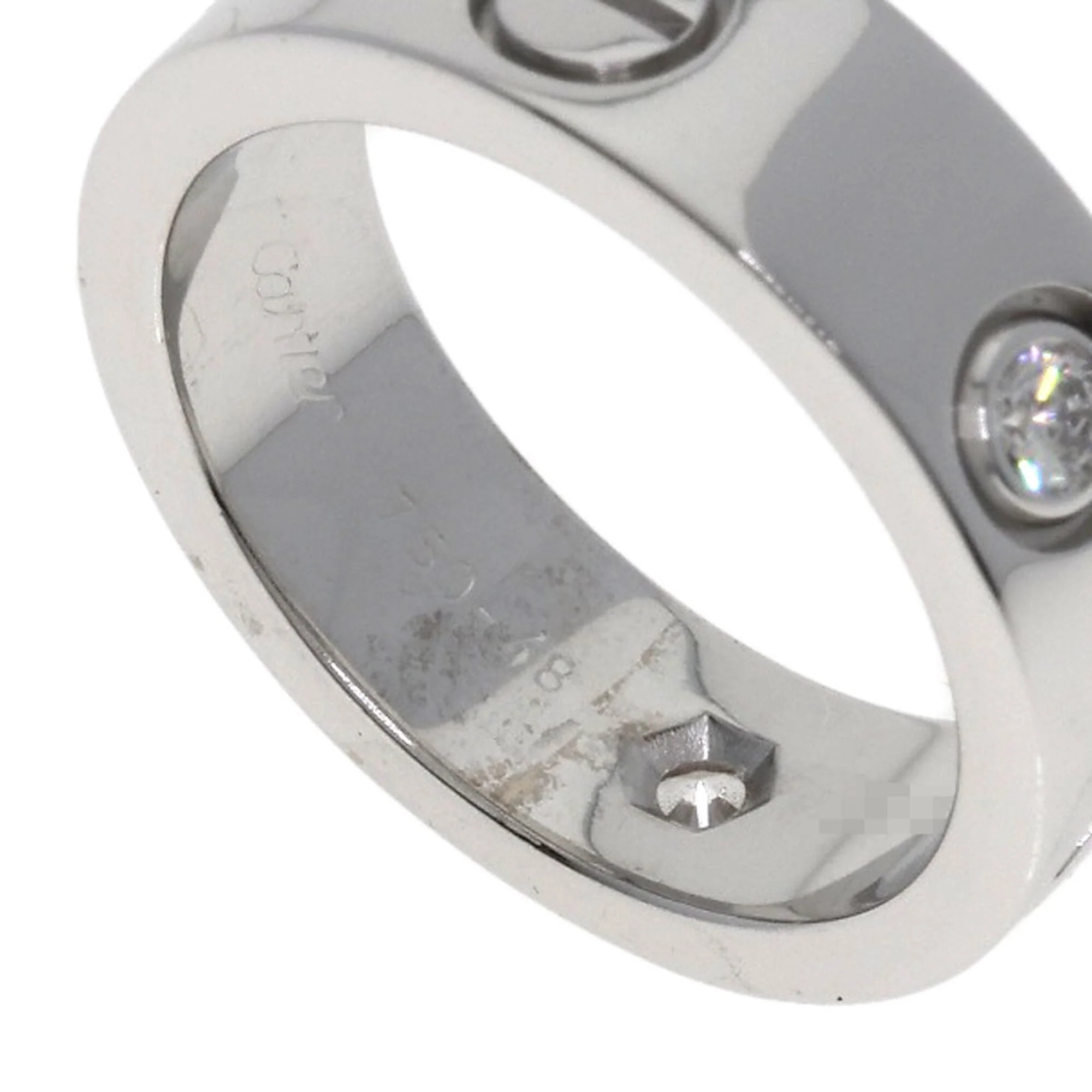 Love Ring 18K White Gold With Diamond - Image 9