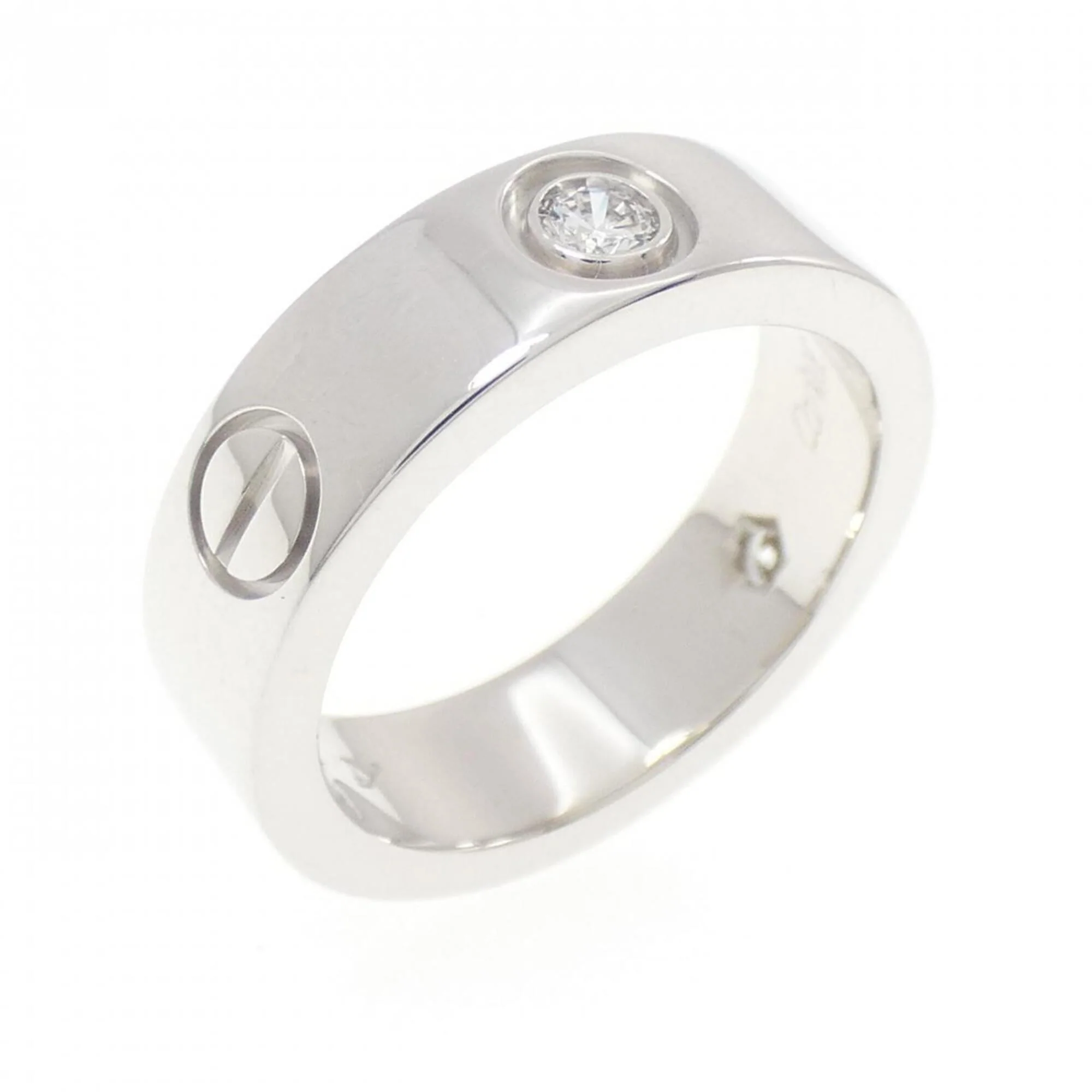 Love Ring 18K White Gold with Diamond