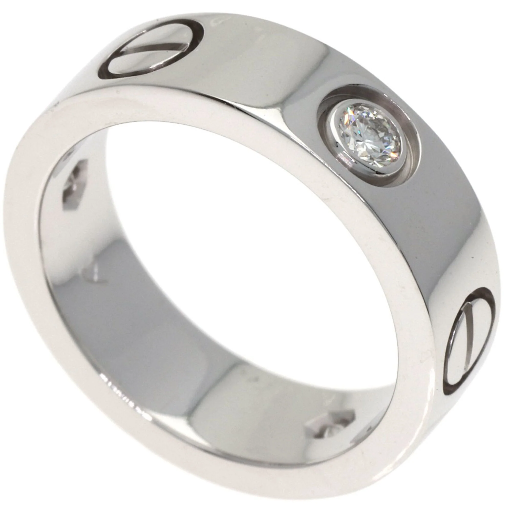 Love Ring 18K White Gold with Diamond