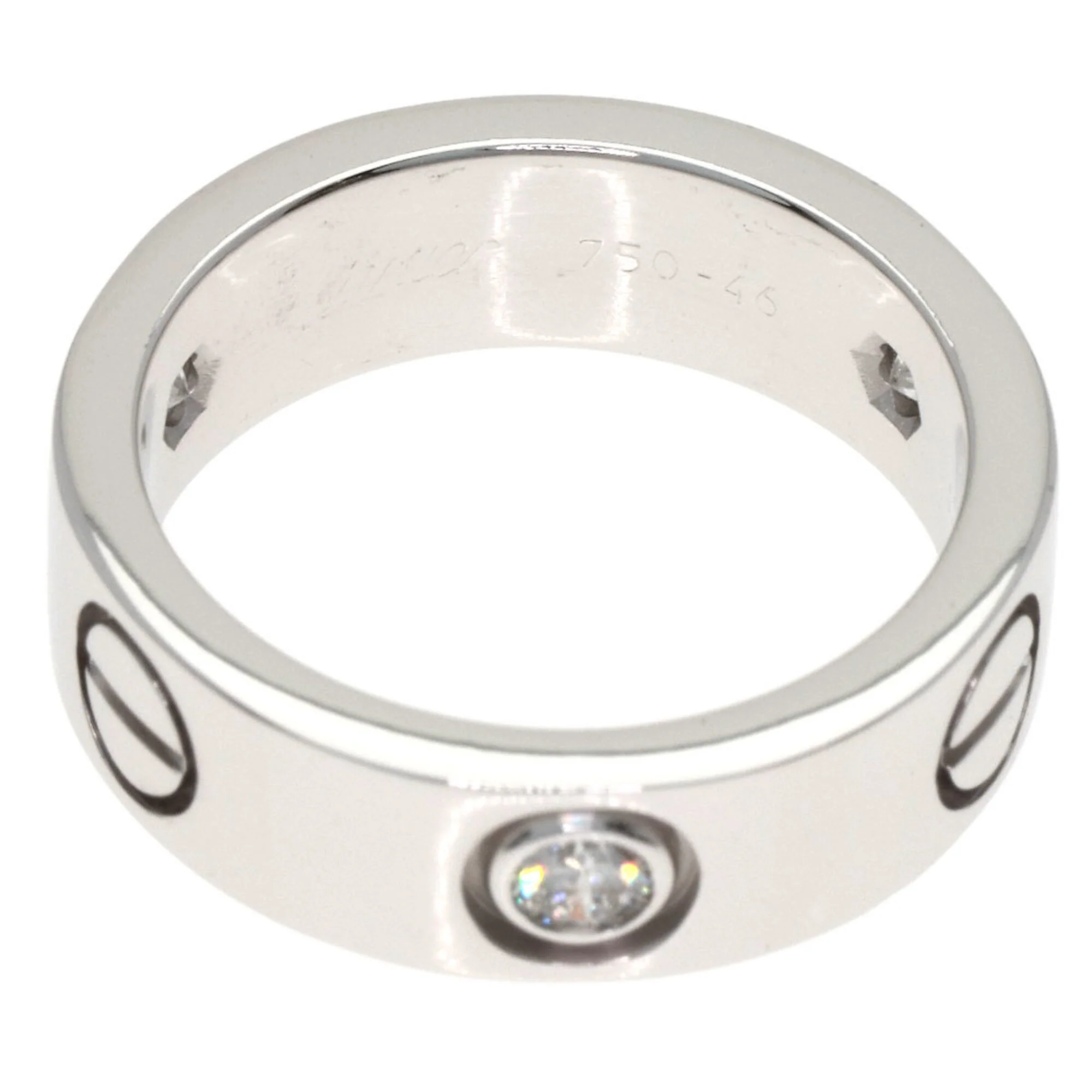 Love Ring 18K White Gold with Diamond - Image 4