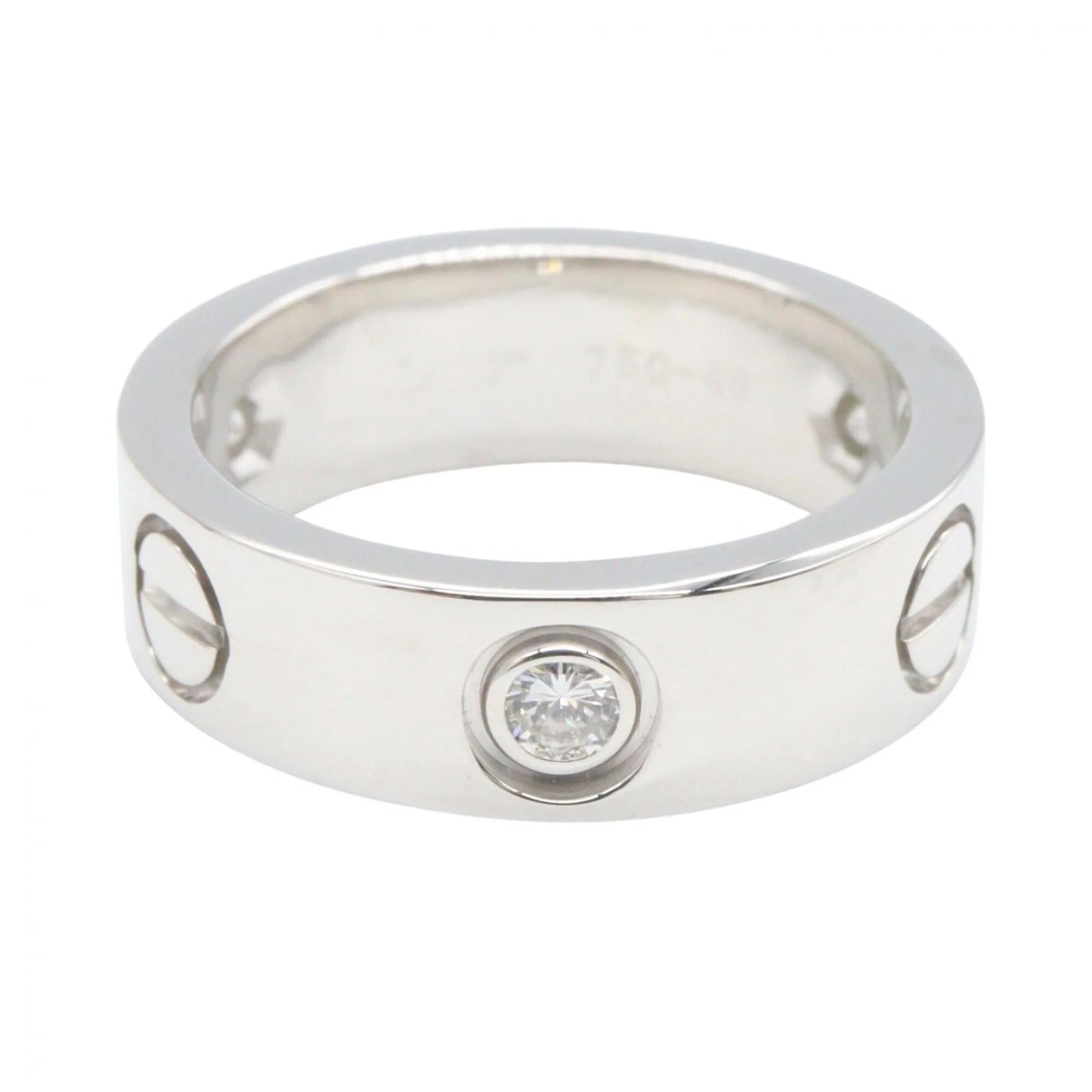 Love Ring 18K White Gold with Diamond - Image 2