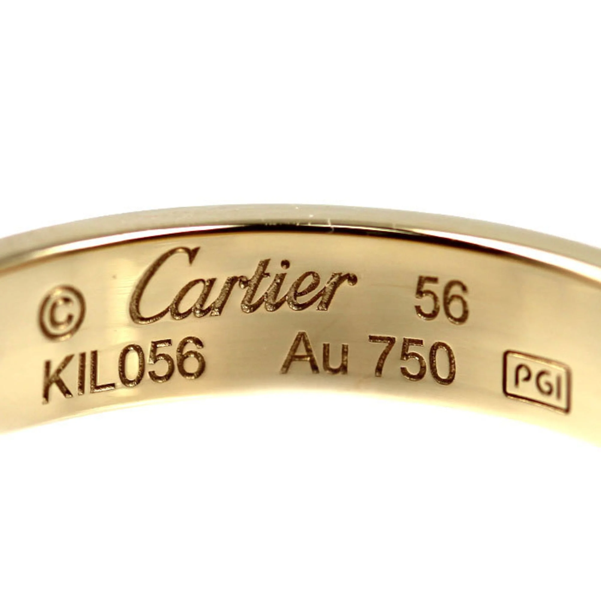 Love Ring 18K Yellow Gold Mini with Diamond - Image 5