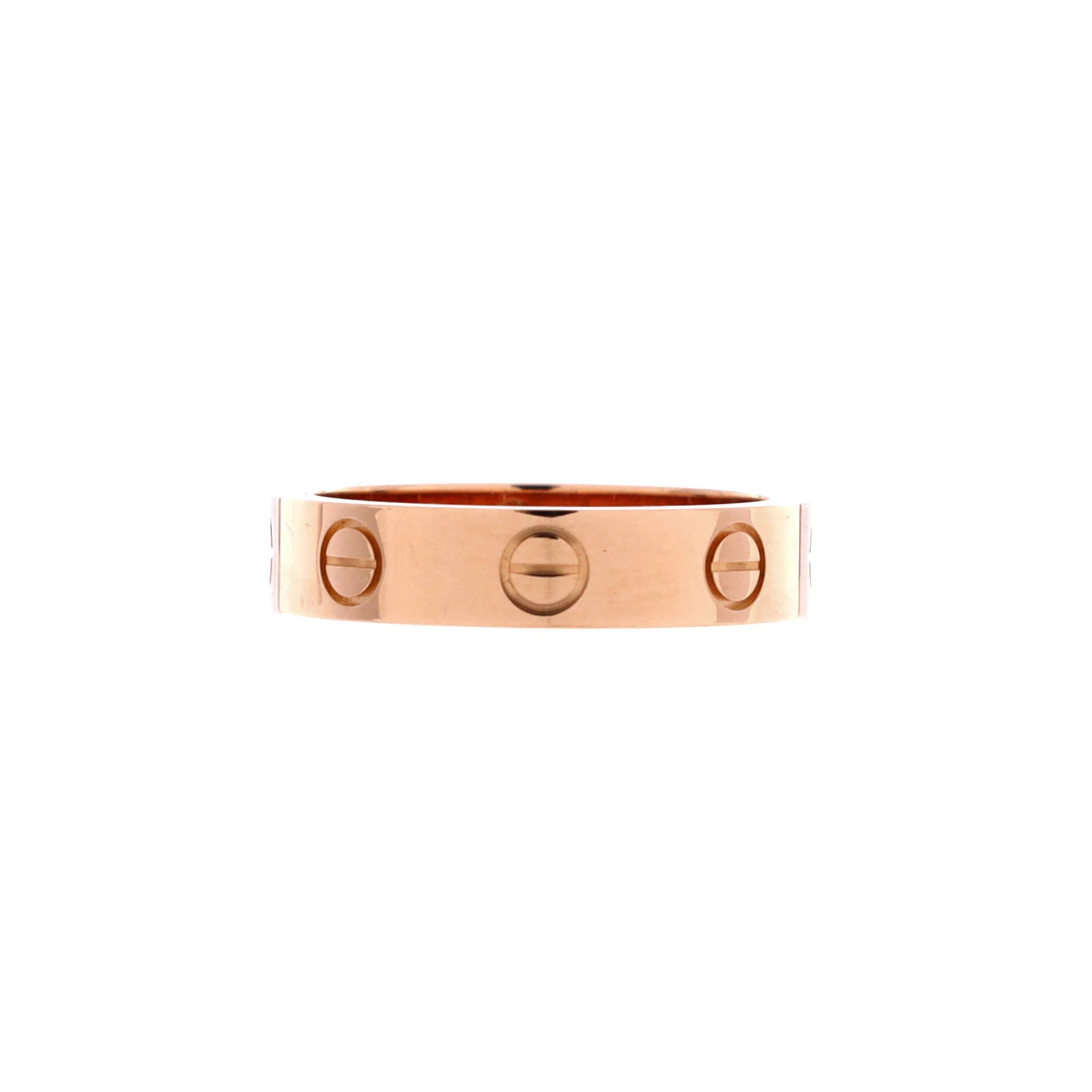Love Wedding Band 1 Diamond Ring 18K Rose Gold with Diamond