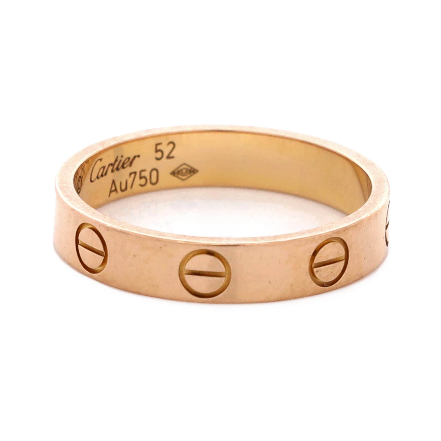 Love Wedding Band Ring 18K Rose Gold - Image 3