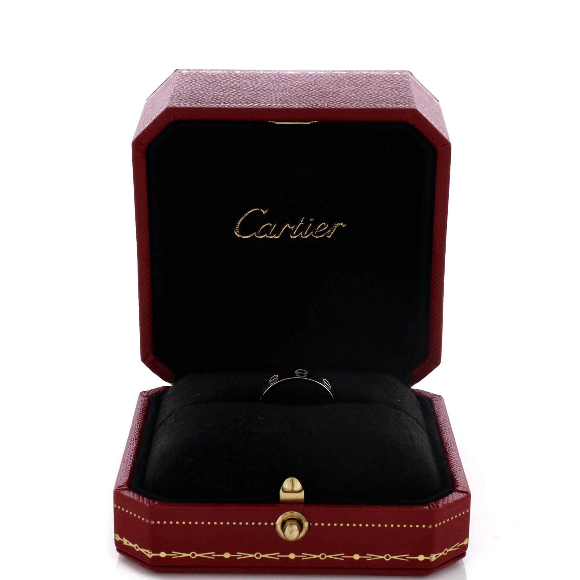 Love Wedding Band Ring 18K White Gold - Image 2