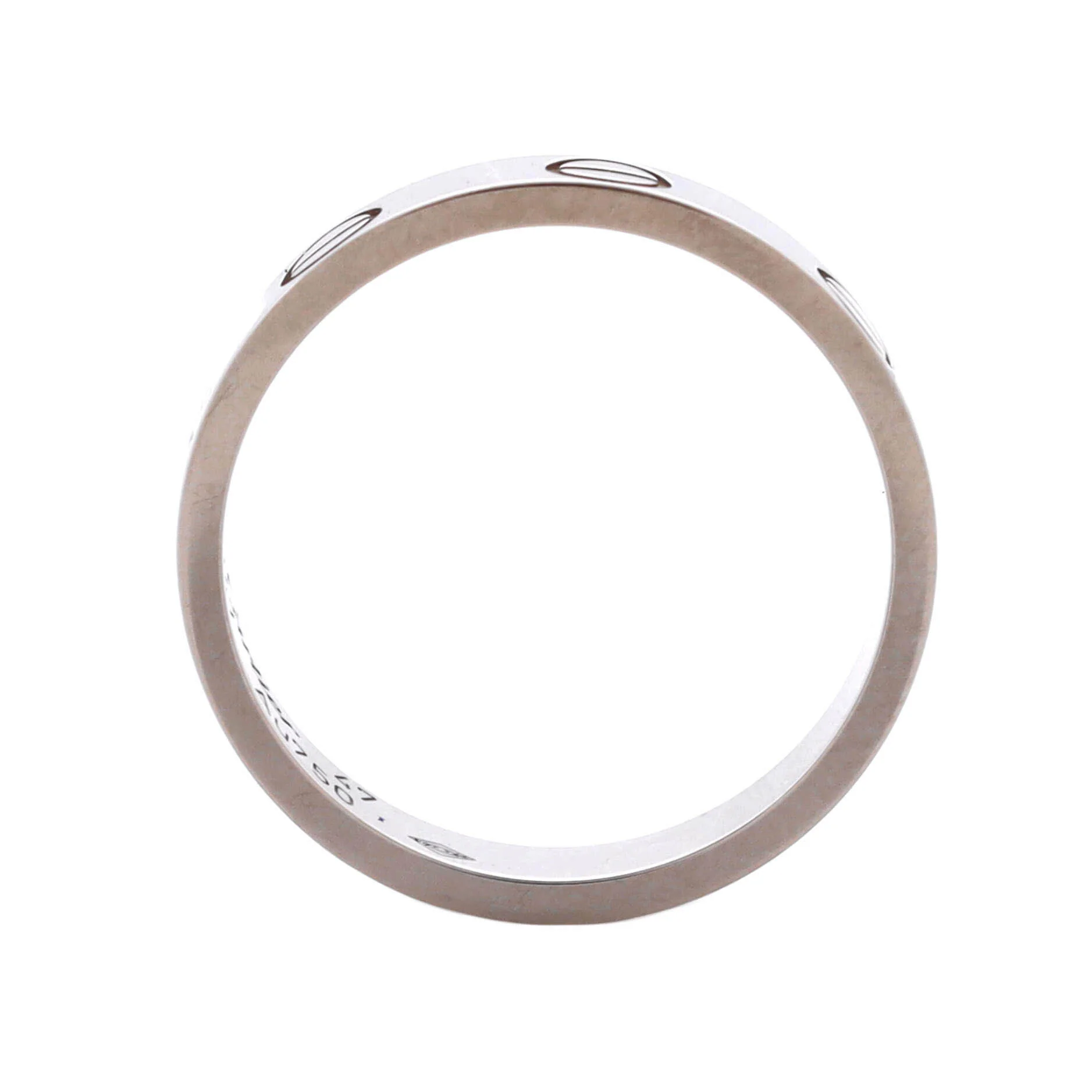 Love Wedding Band Ring 18K White Gold - Image 3