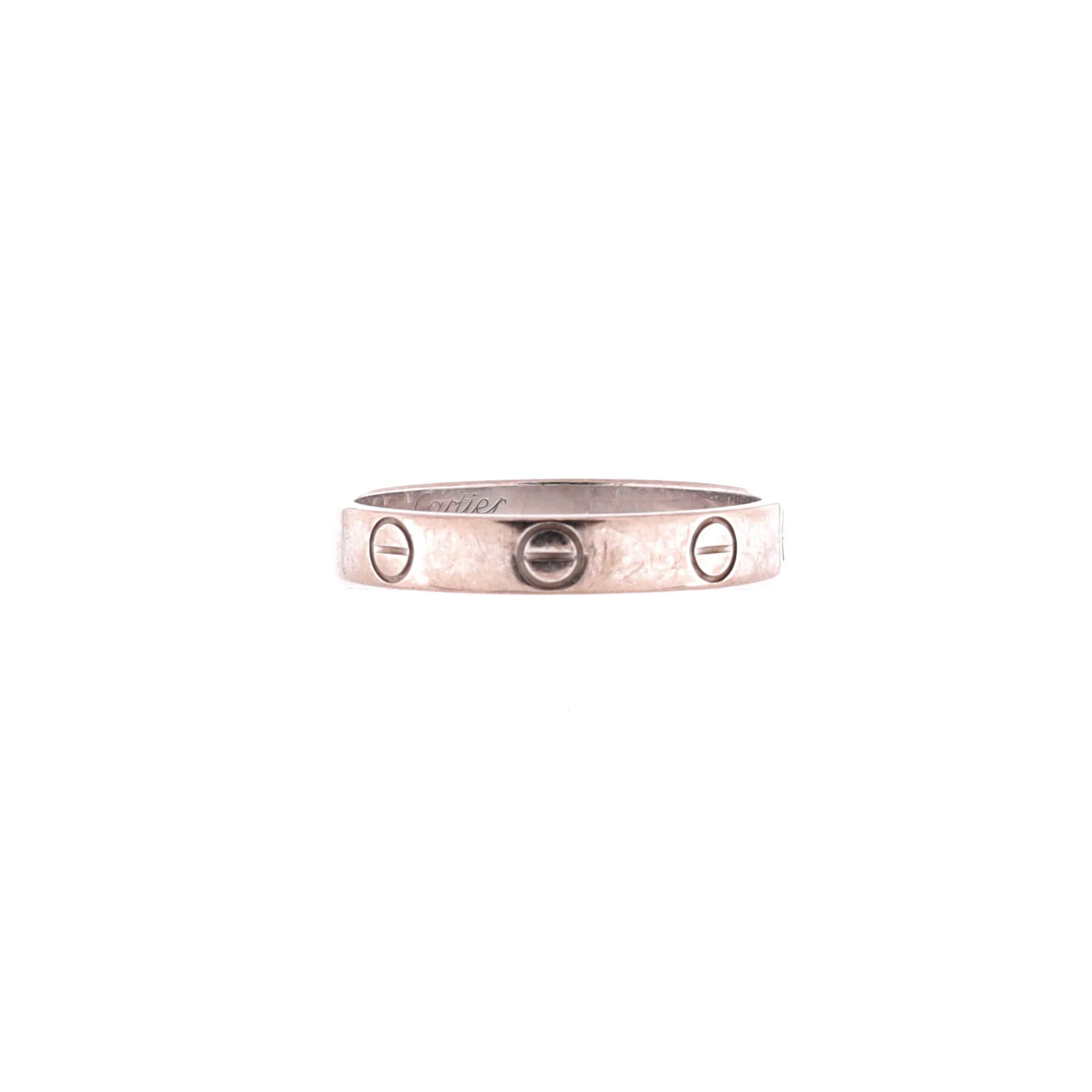Love Wedding Band Ring 18K White Gold